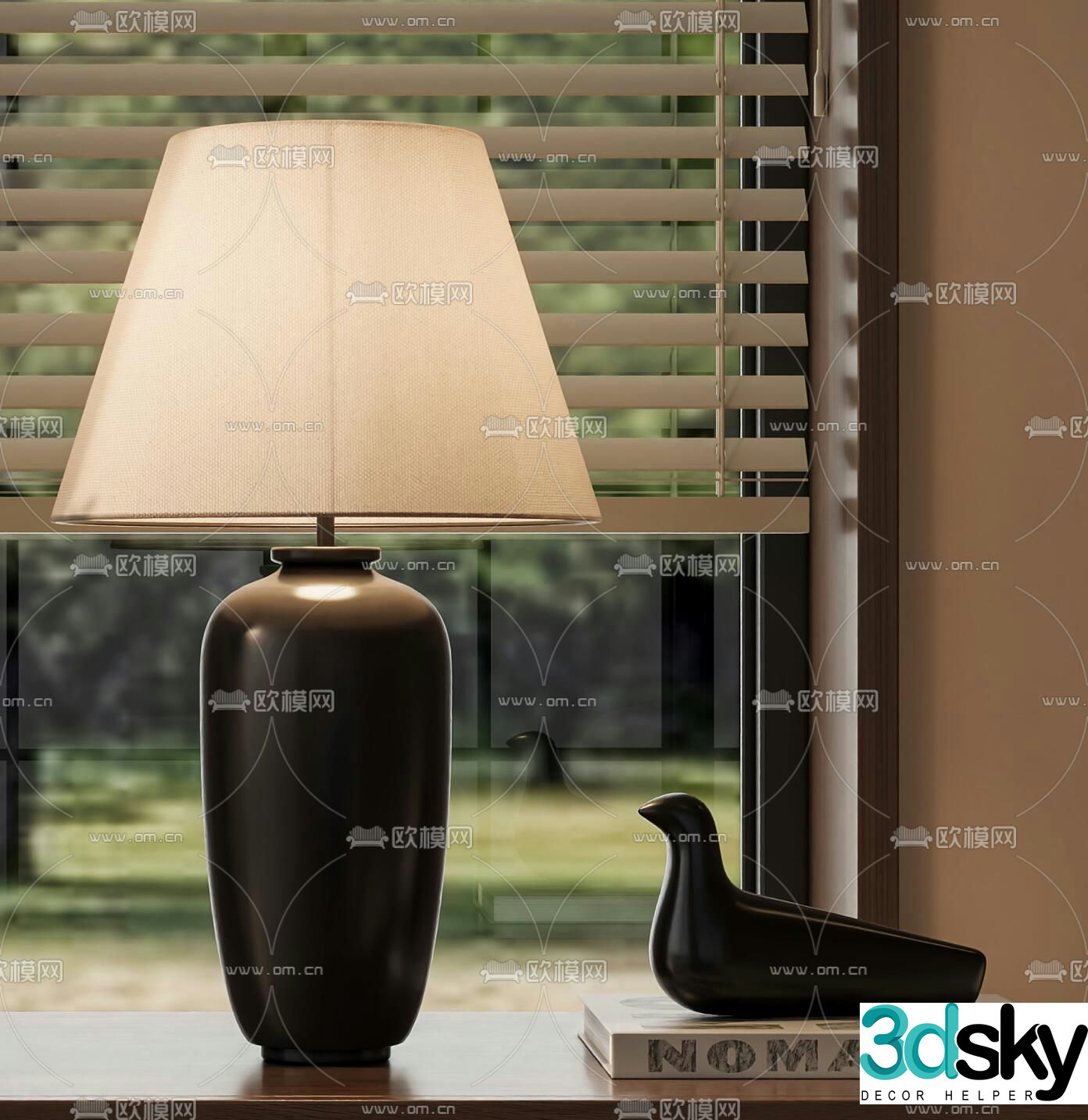 wabi-sabi table lamp 3d model
