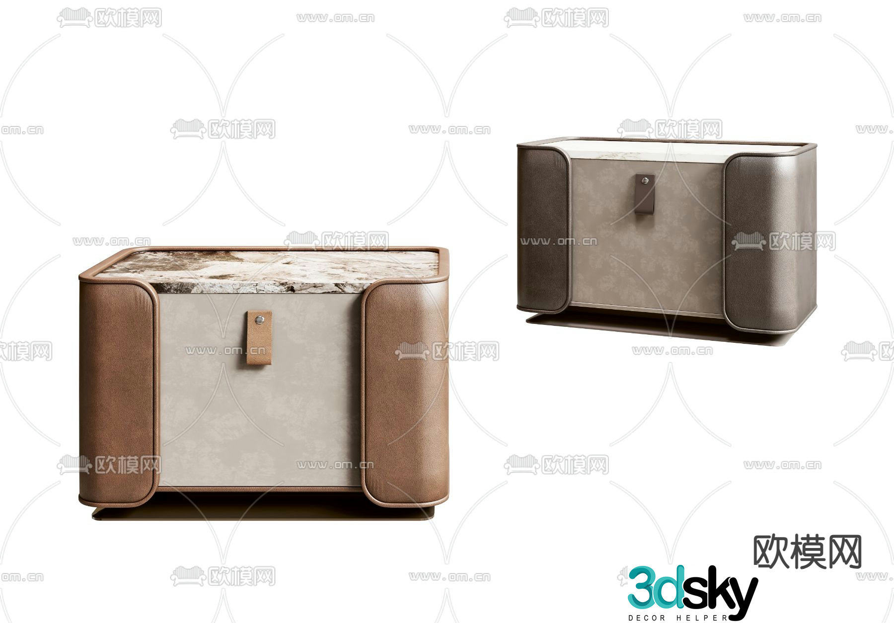 Modern bedside table 3d model