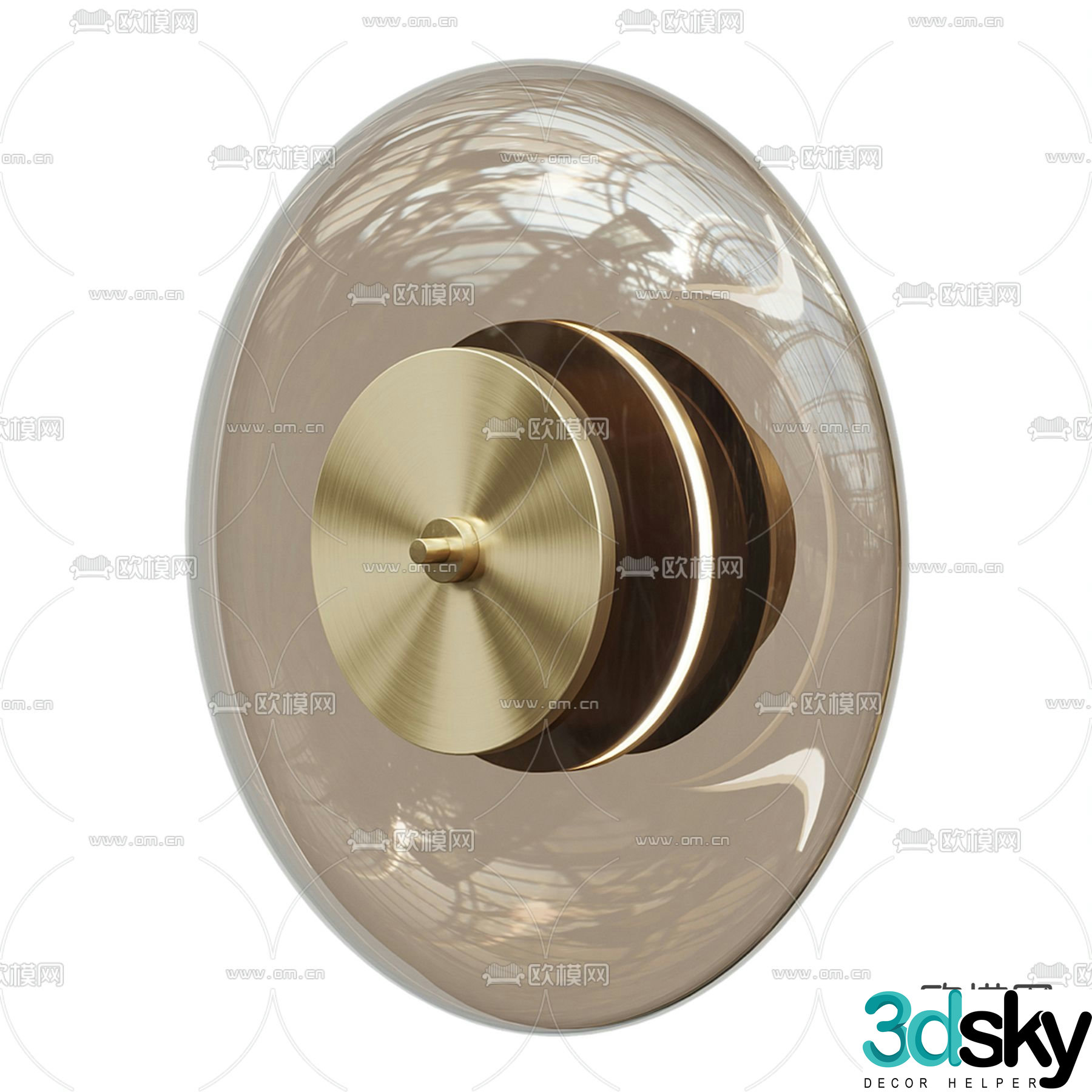 Glass wall light 3d model