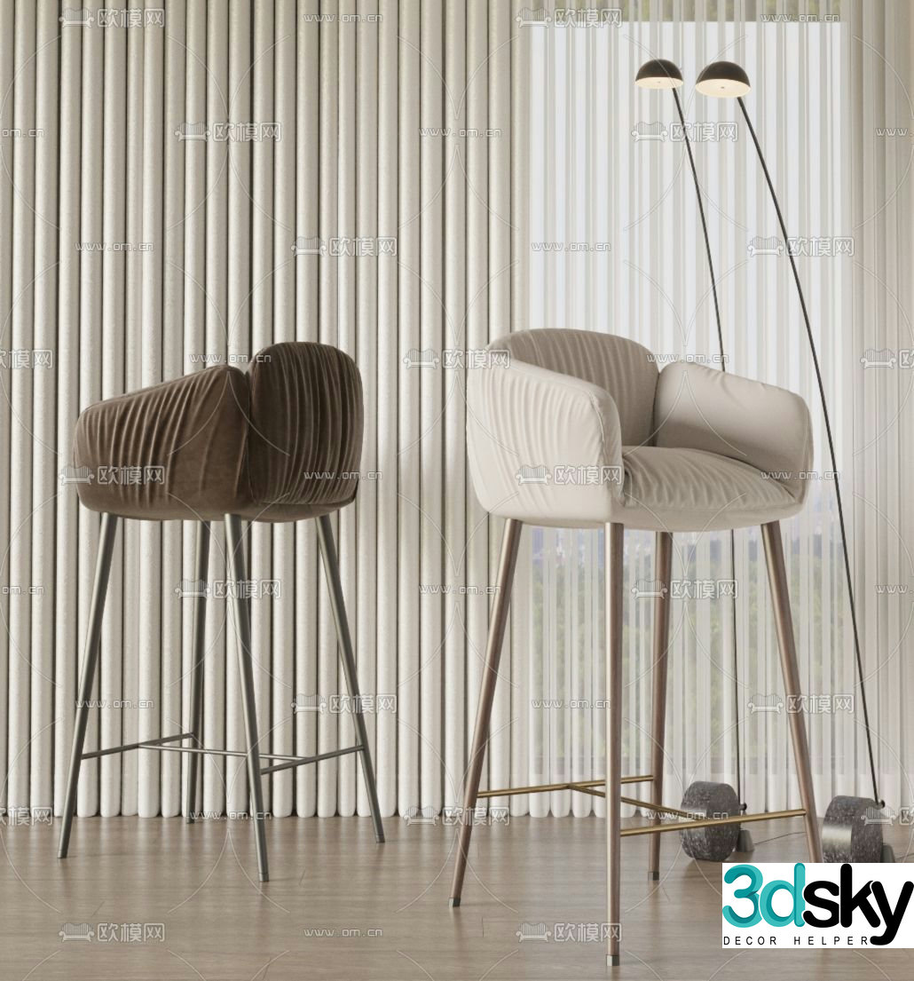 bar stool bar stool high stool 3d model