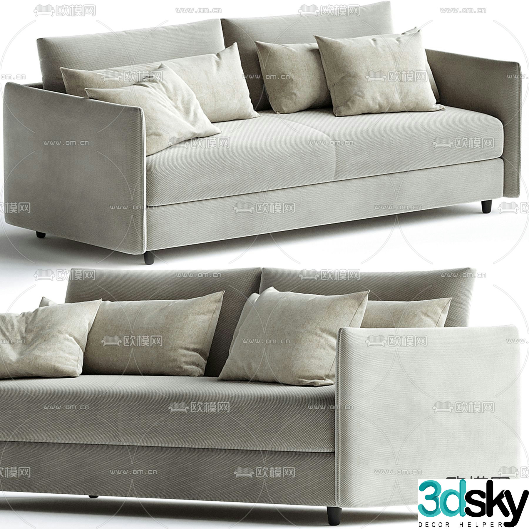 Double sofa 3d model