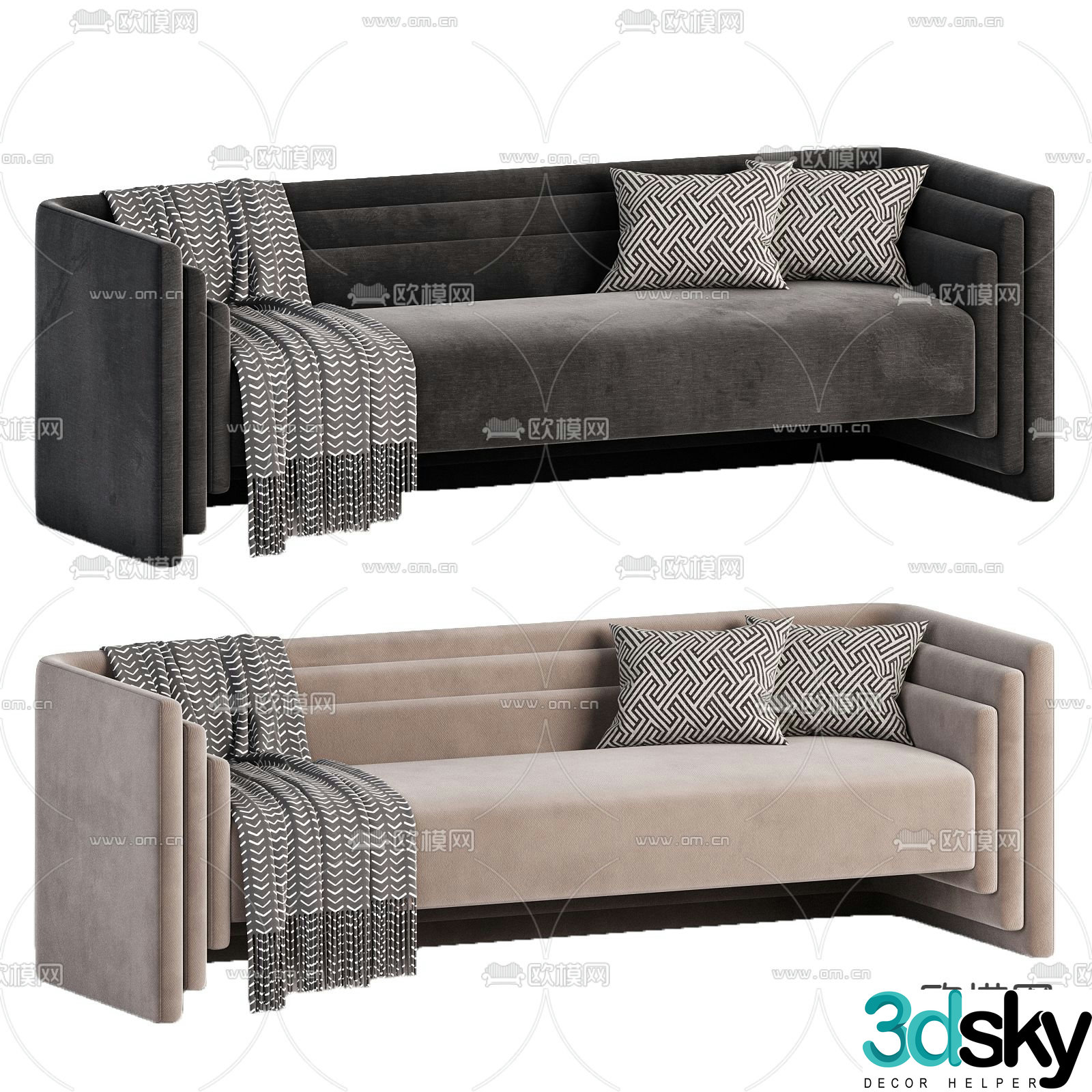 Haus multi-person sofa 3d model