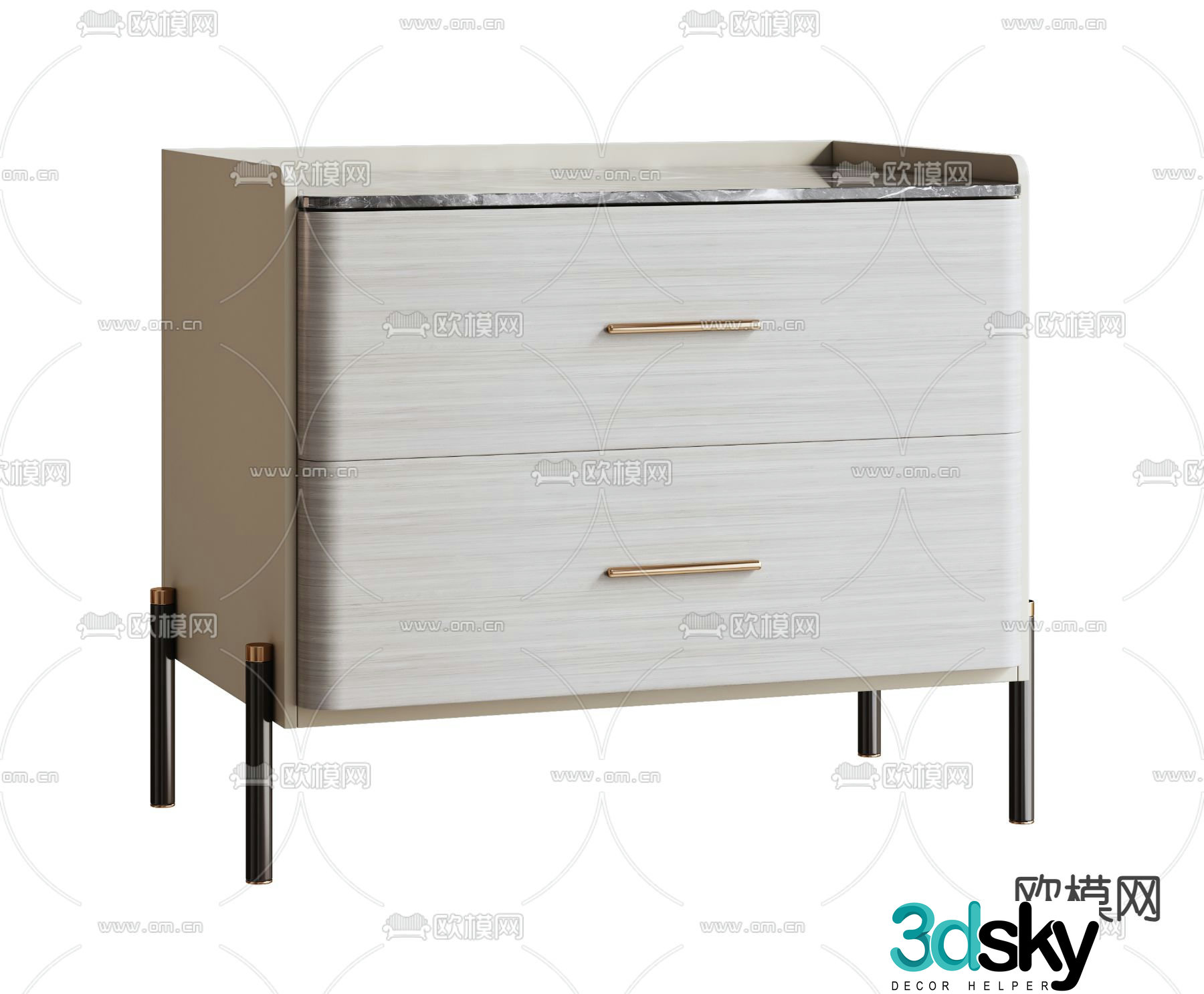 Modern bedside table 3d model