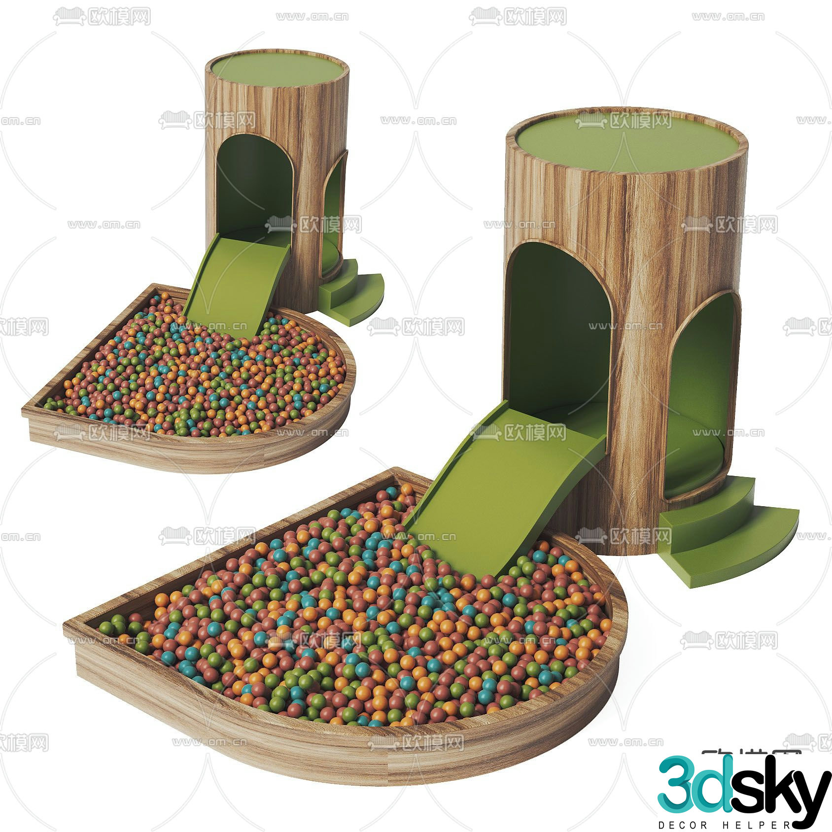 Children's ocean ball entertainment facilities 3D model