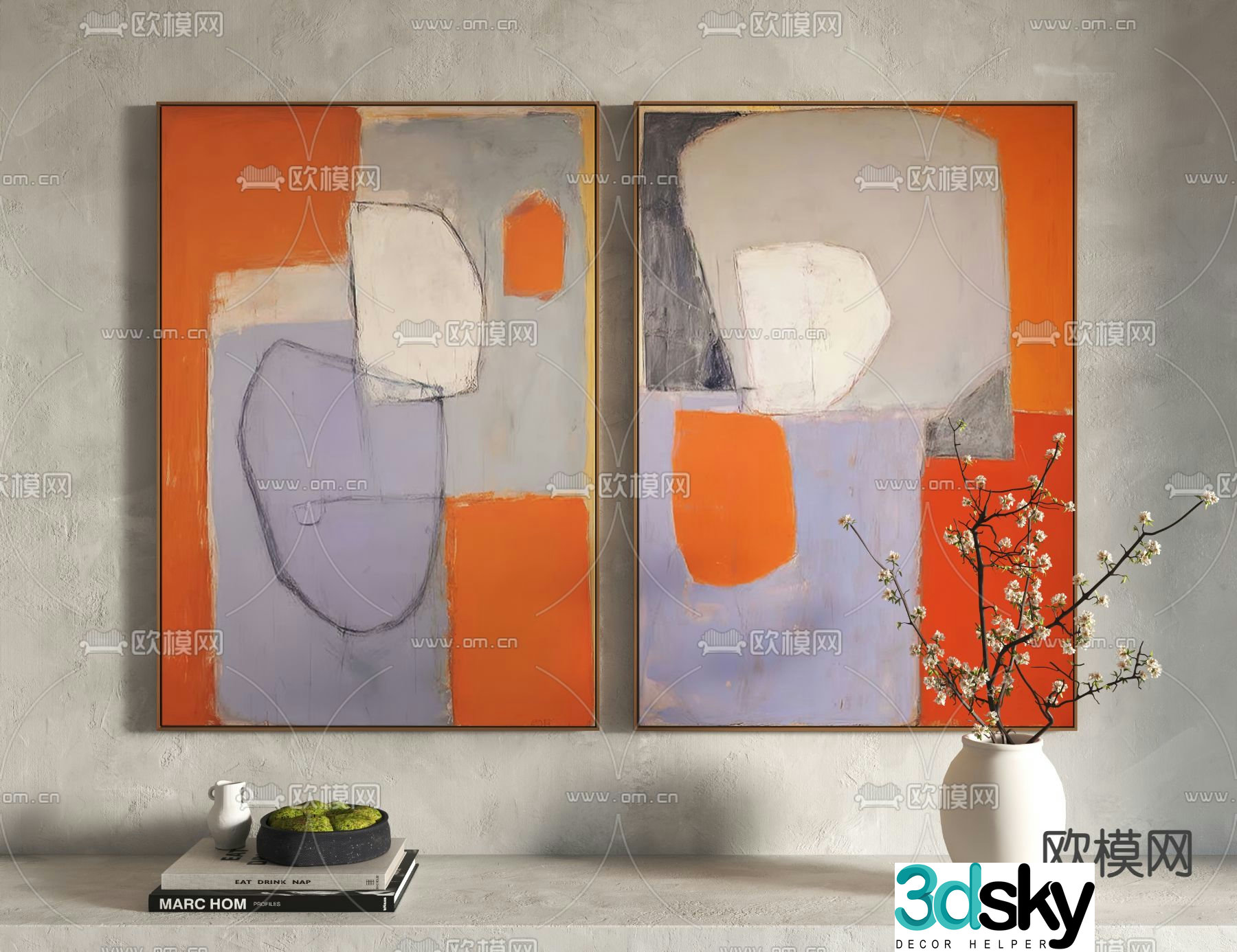 Oil Painting Texture Painting Decorative Painting 3D Model