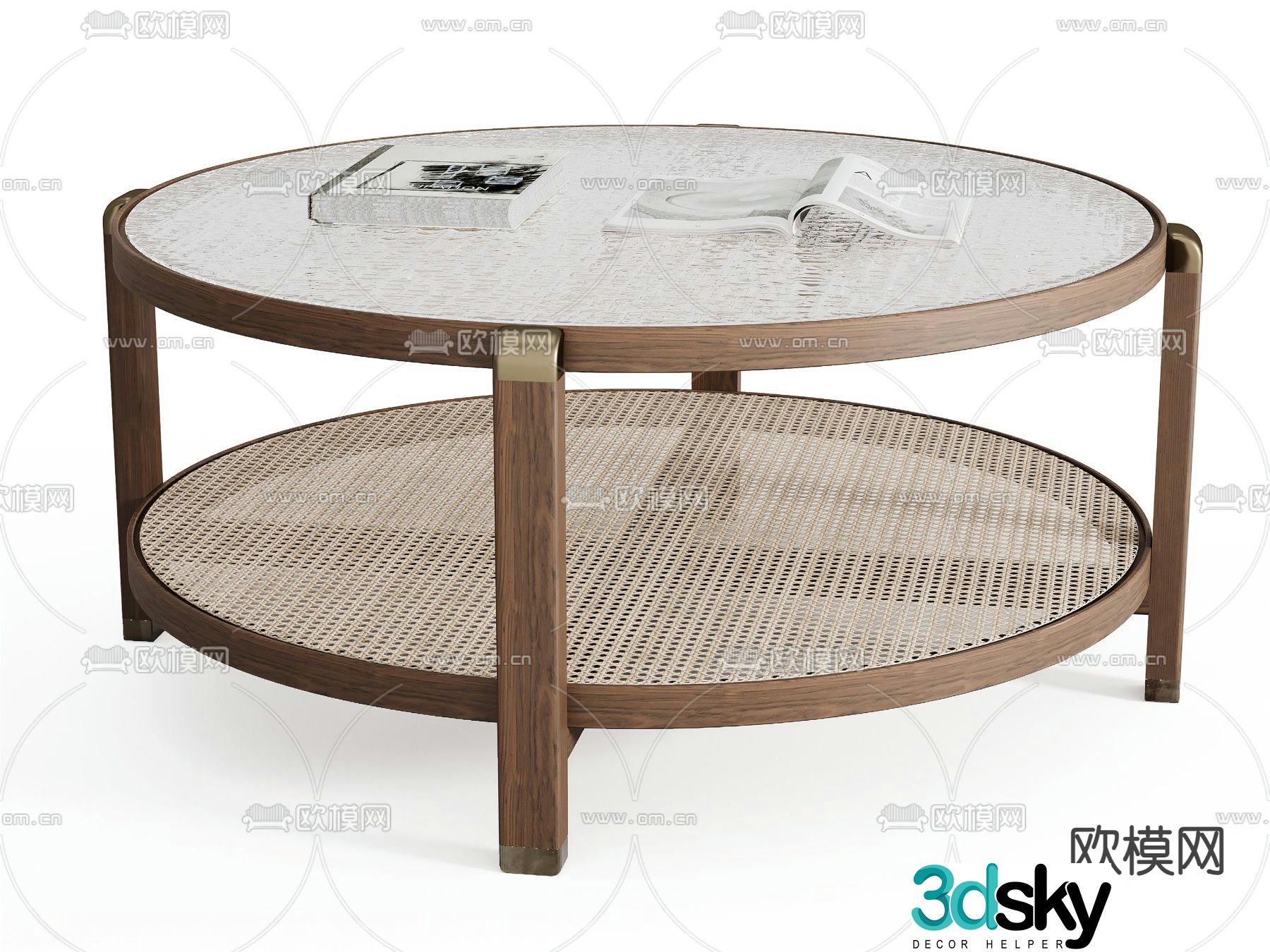 Wabi-sabi coffee table round coffee table 3d model