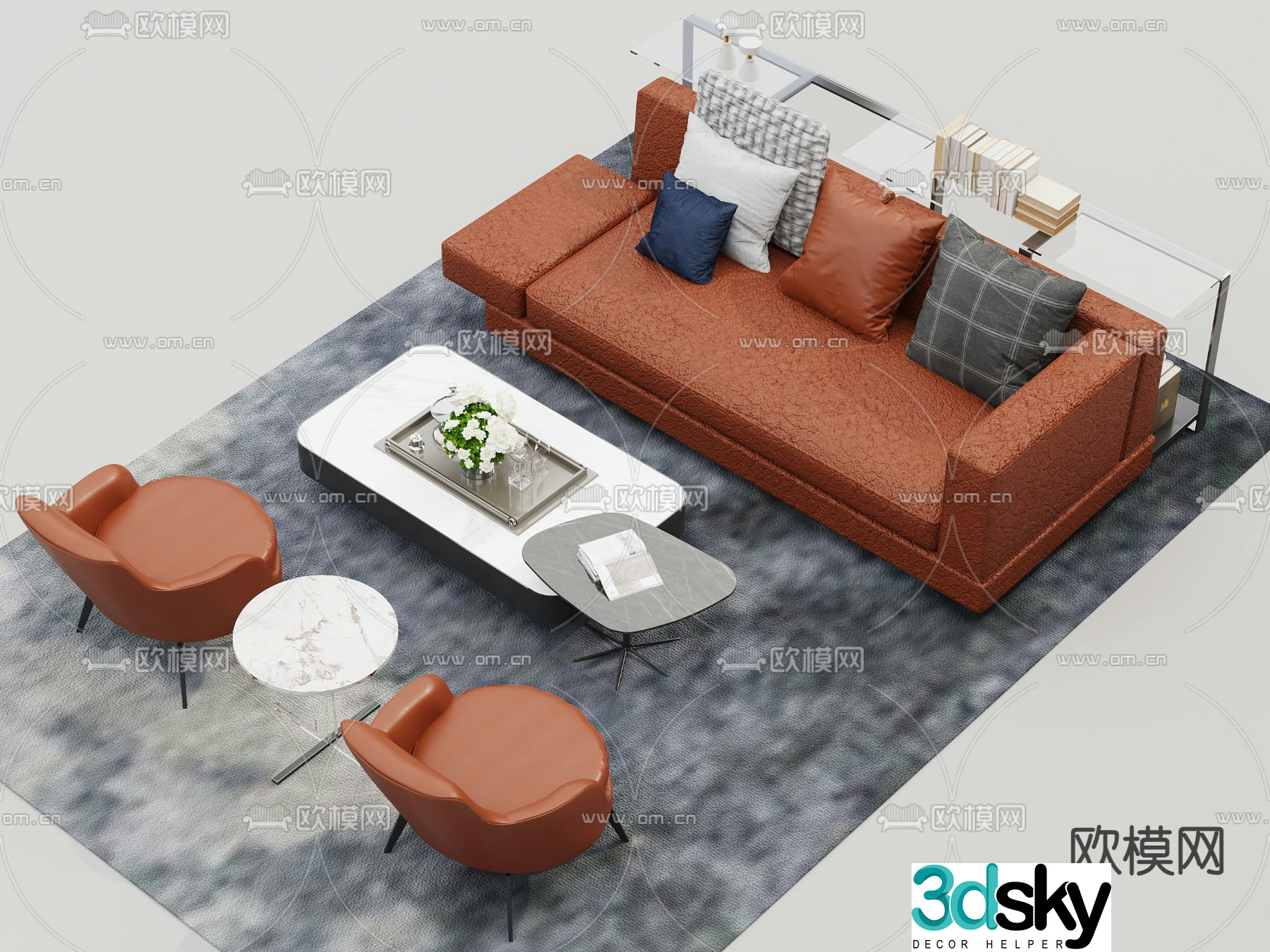 Office sofa modular sofa 3d model
