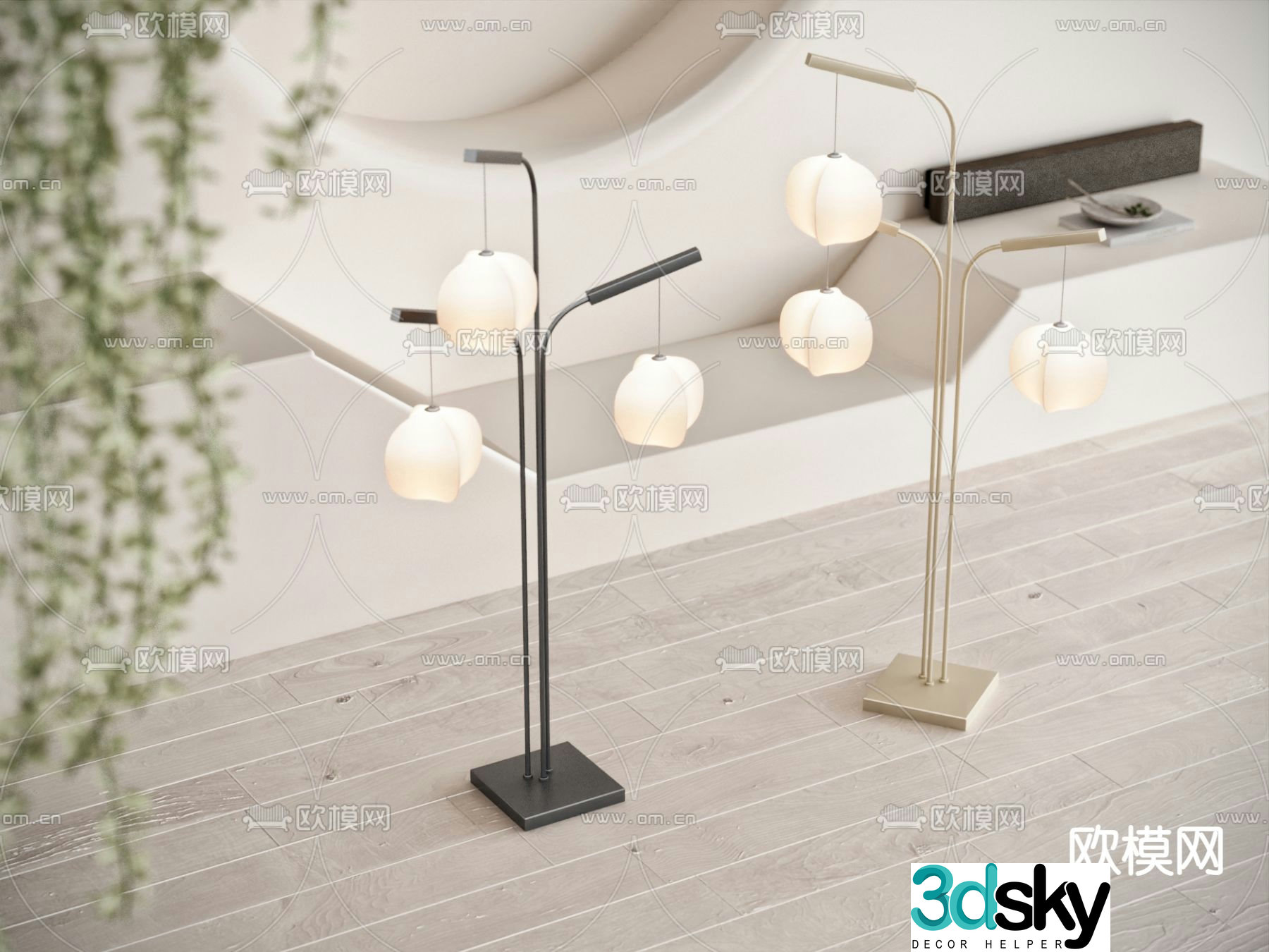 Creative floor lamp 3d model