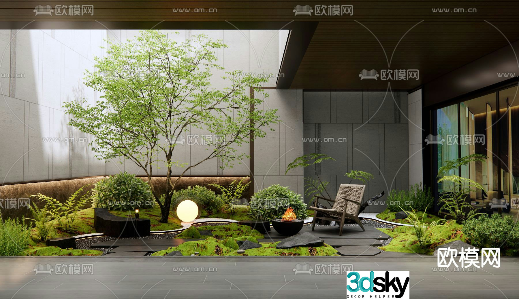 Garden landscape Patio 3d model