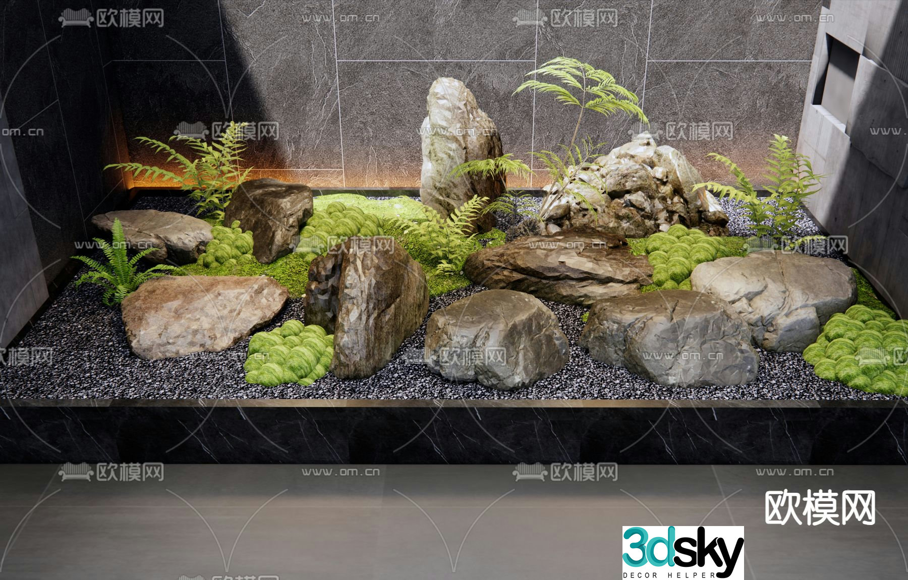 Stone Landscape Stone Stone Rockery Sketch 3D Model