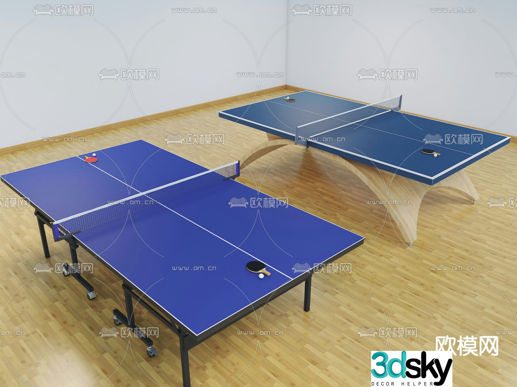 Table tennis table table 3d model