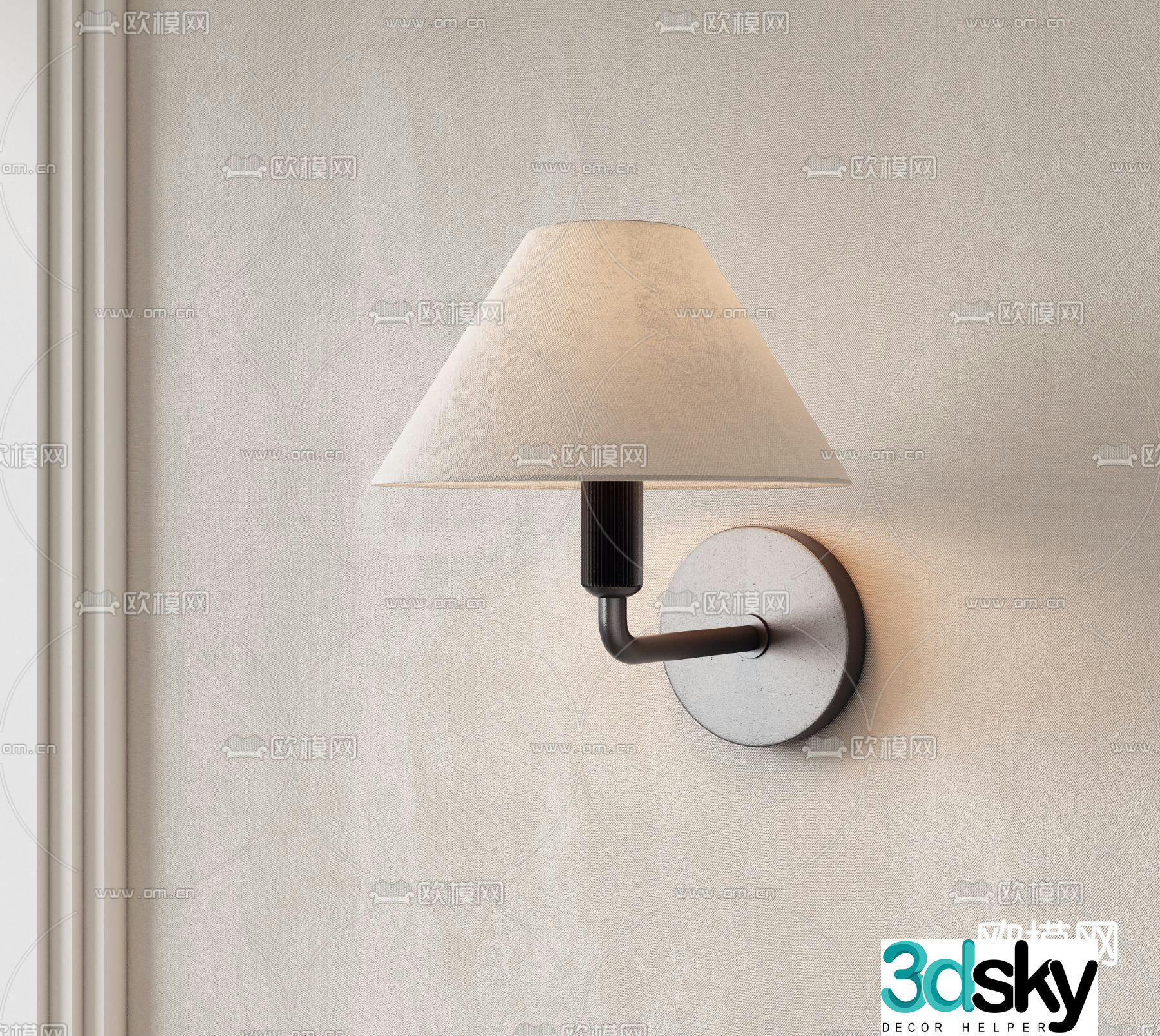 WestElm wall light aisle light 3d model