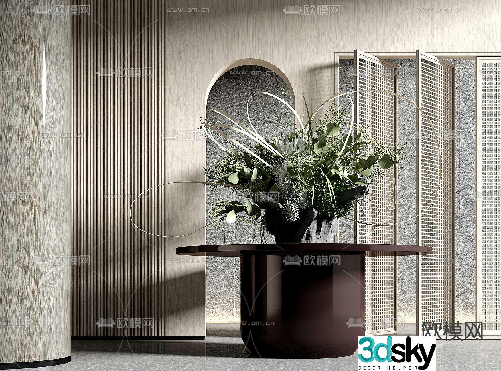 Vase Flower Art Flower Arrangement Flowers Flowers 3D Model