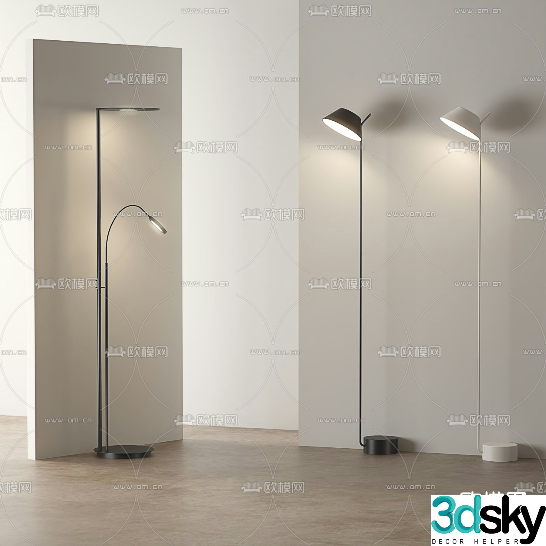 Creative floor lamp 3d model