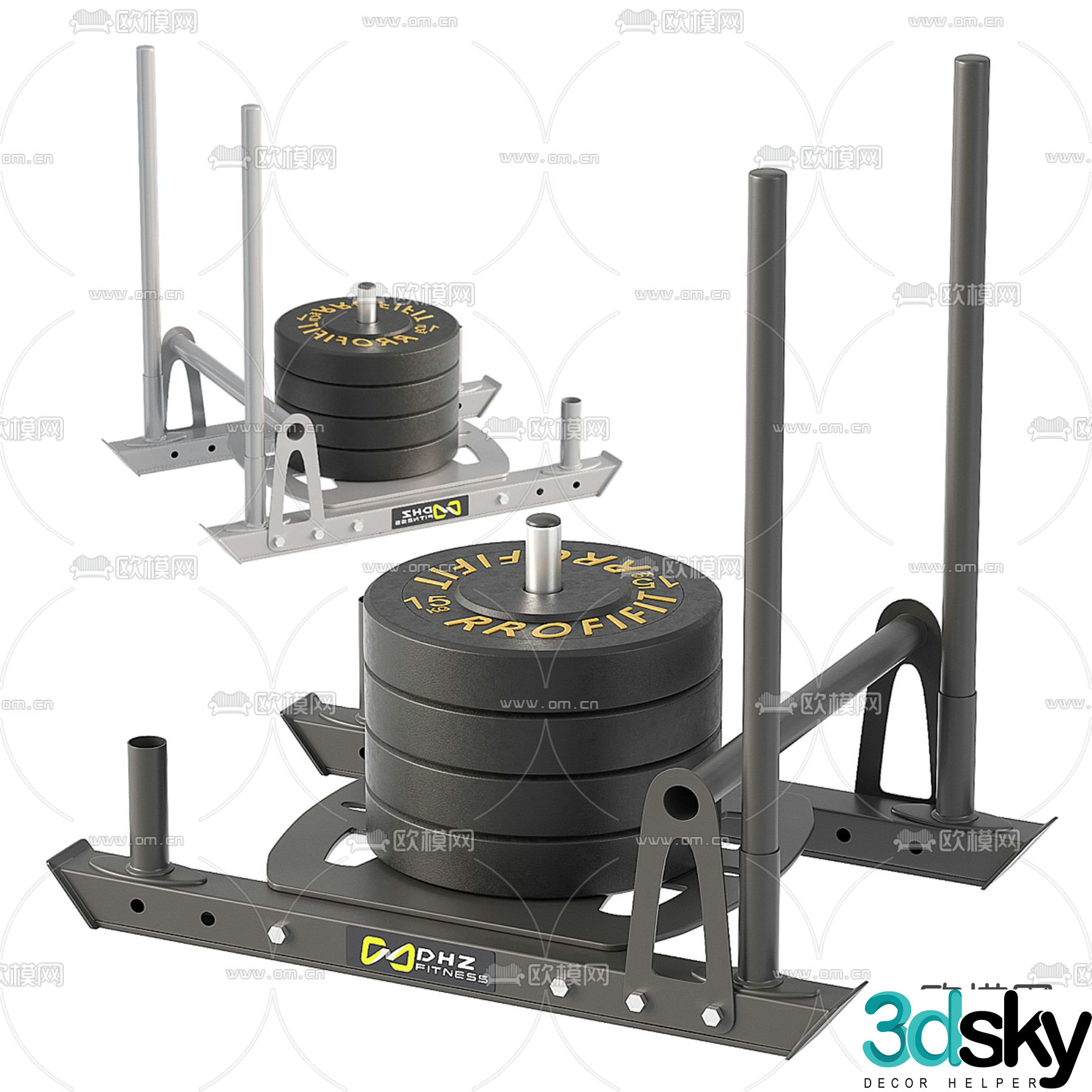 Fitness equipment functional training 3D model