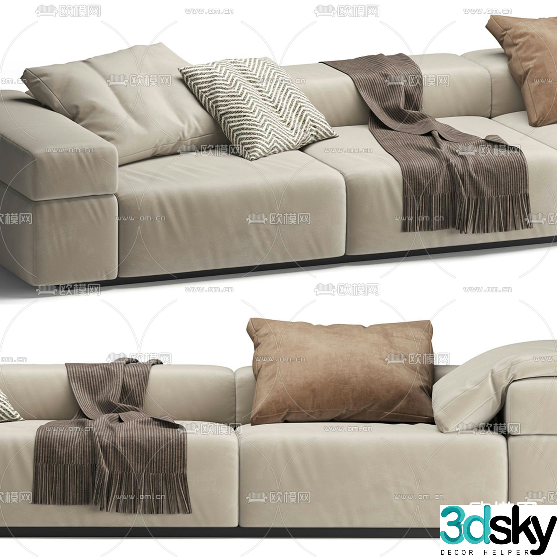 multi-person sofa 3d model