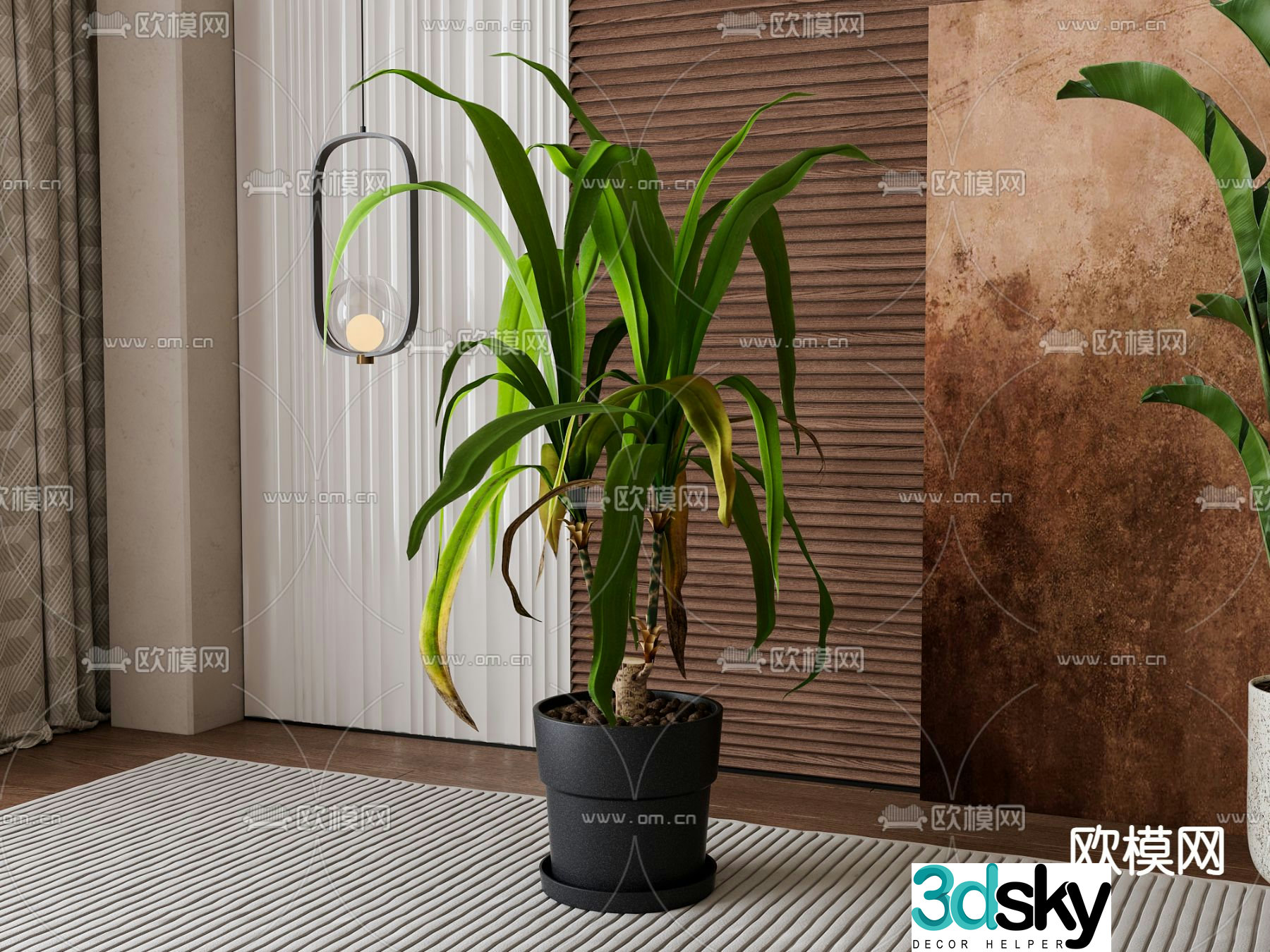 Potted plants Bonsai Green plants 3D model
