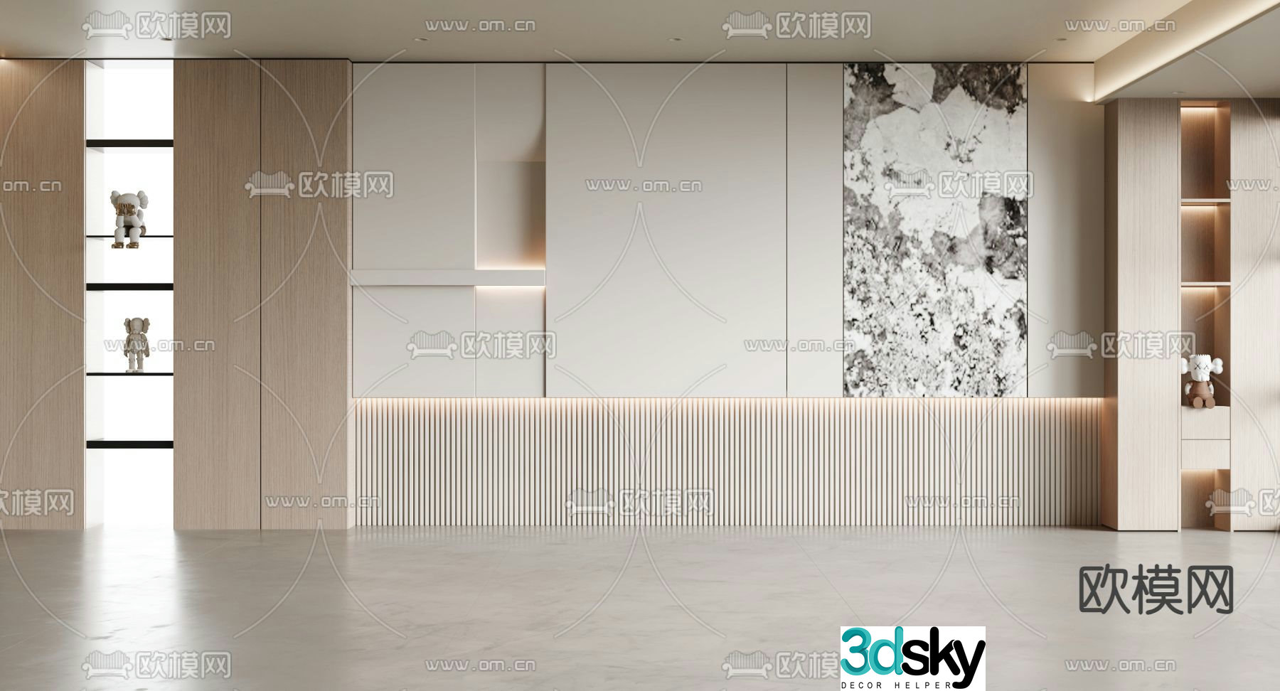 Sofa background wall 3d model