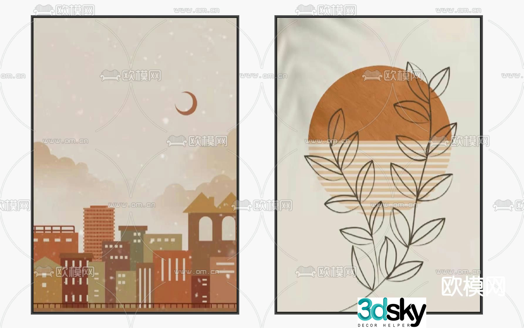 Decorative painting Simple painting Art painting 3d model