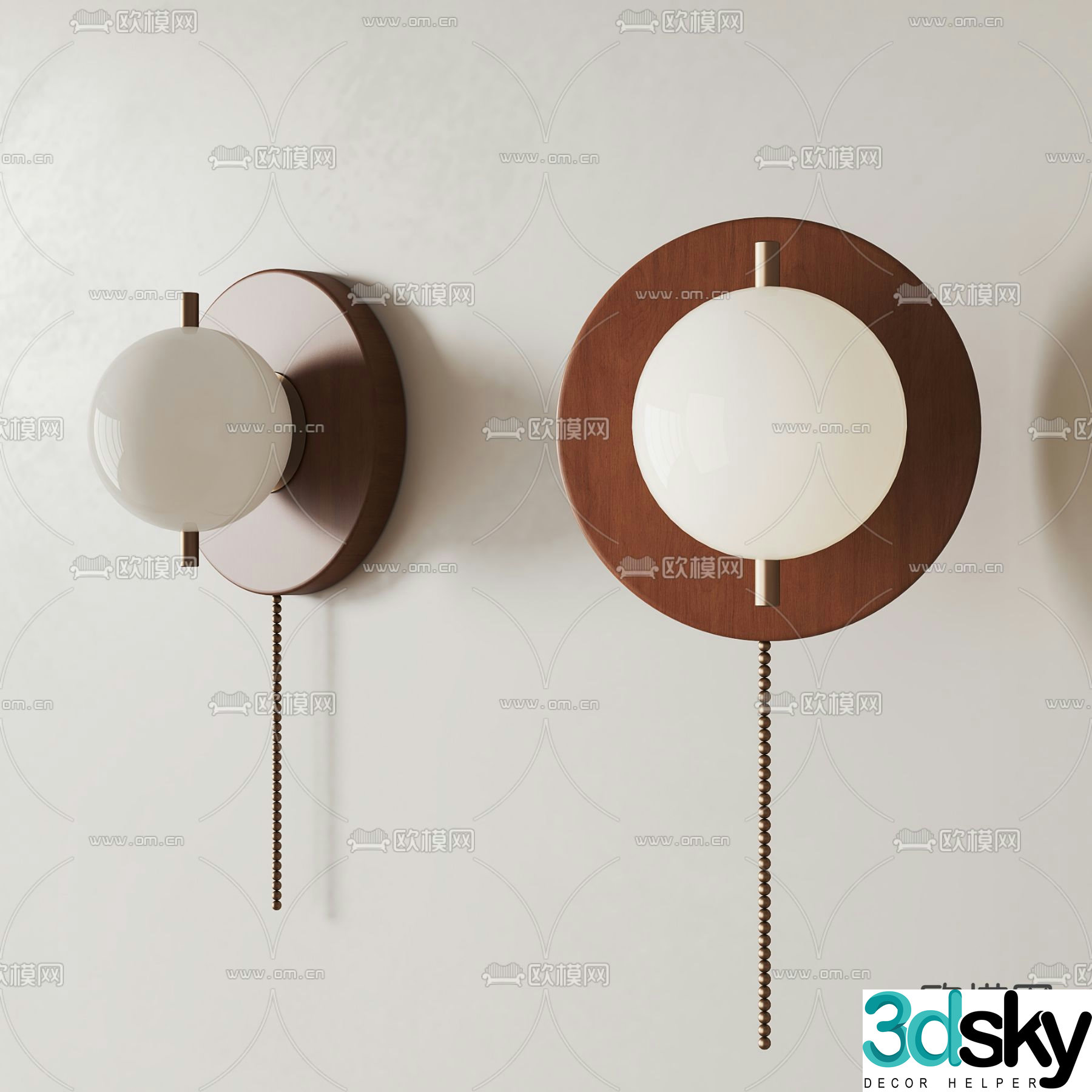 Medieval style wall lamp 3d model