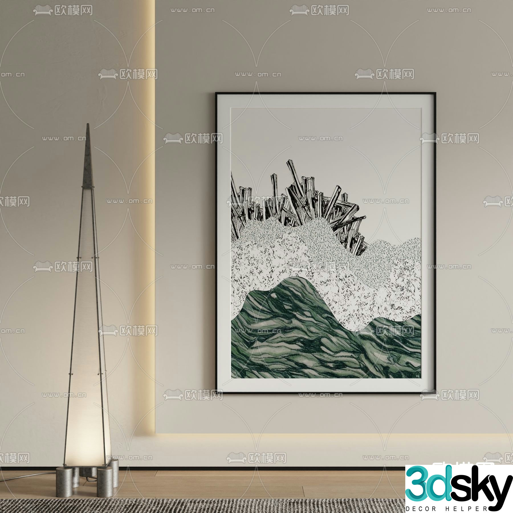 Abstract painting Art painting Decorative painting 3d model