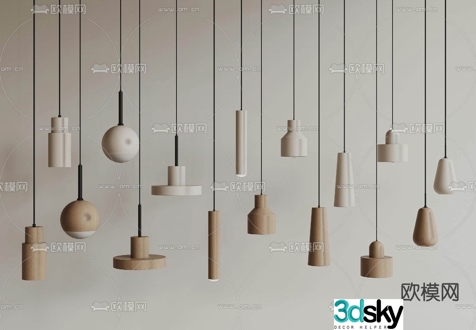 Creative small chandelier 3d model