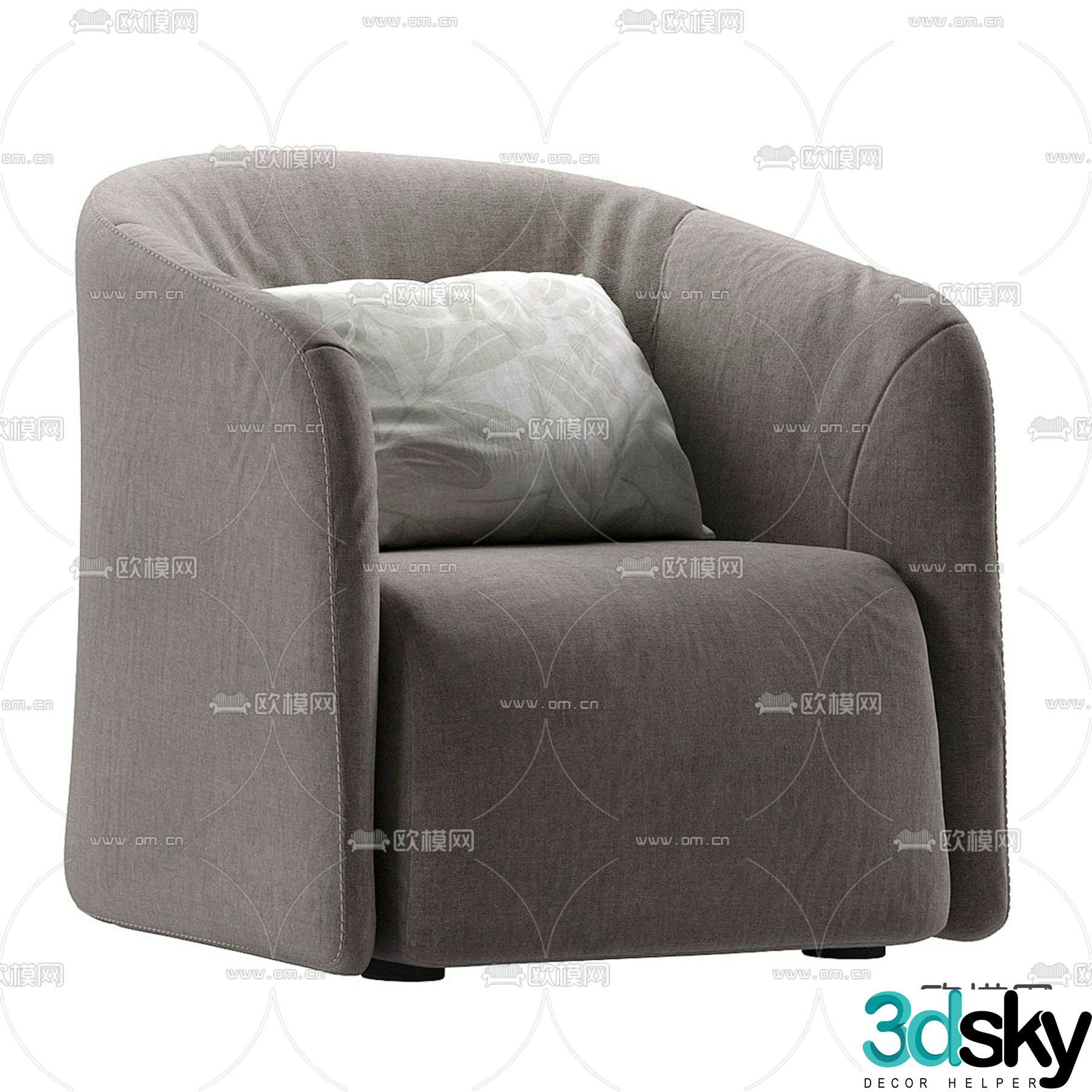 Single sofa leisure sofa 3d model