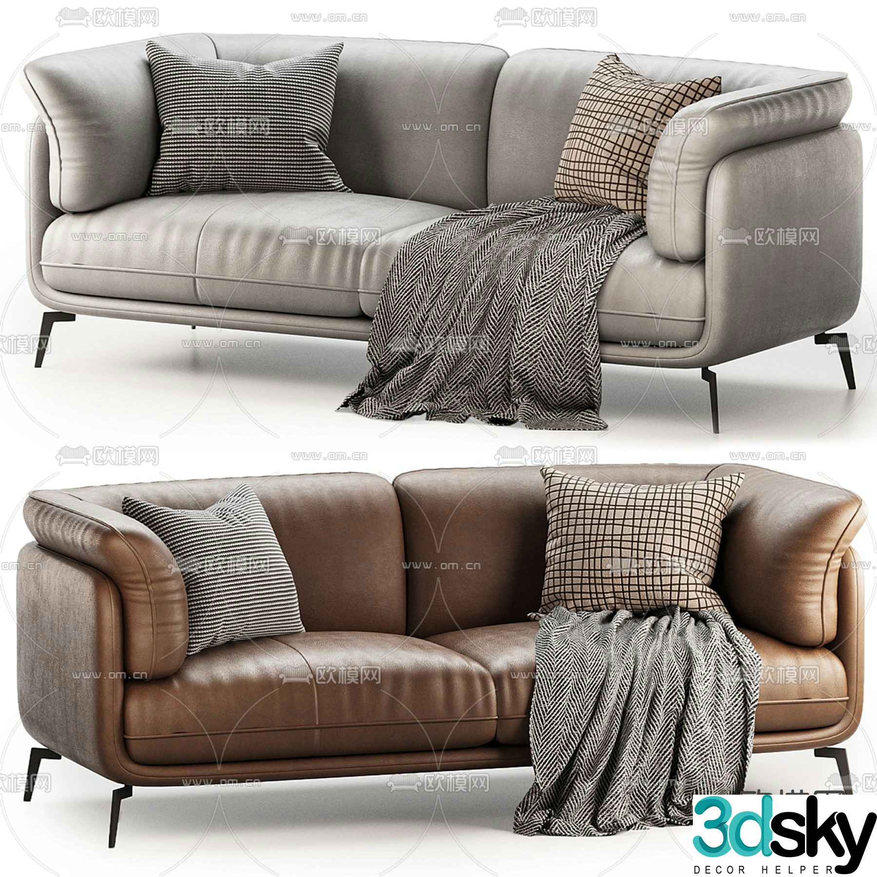 Nico loveseat 3d model