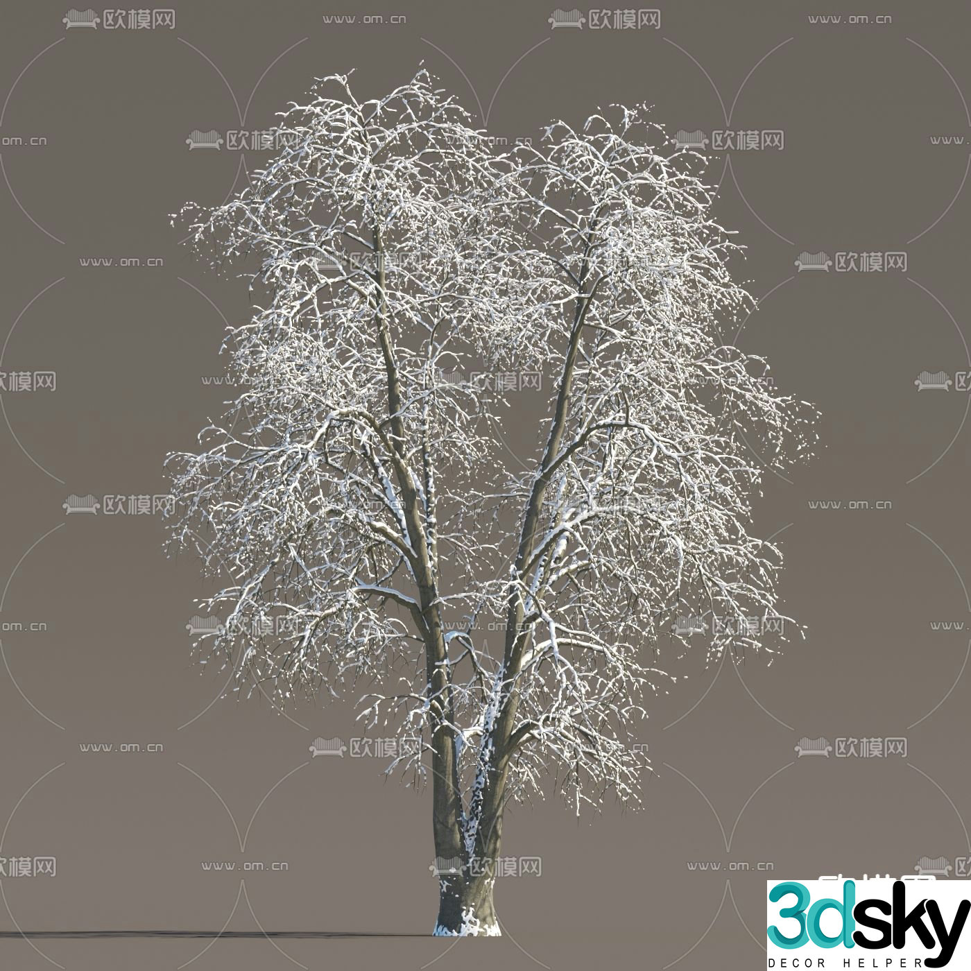 Snow tree ice and snow tree snow tree 3d model