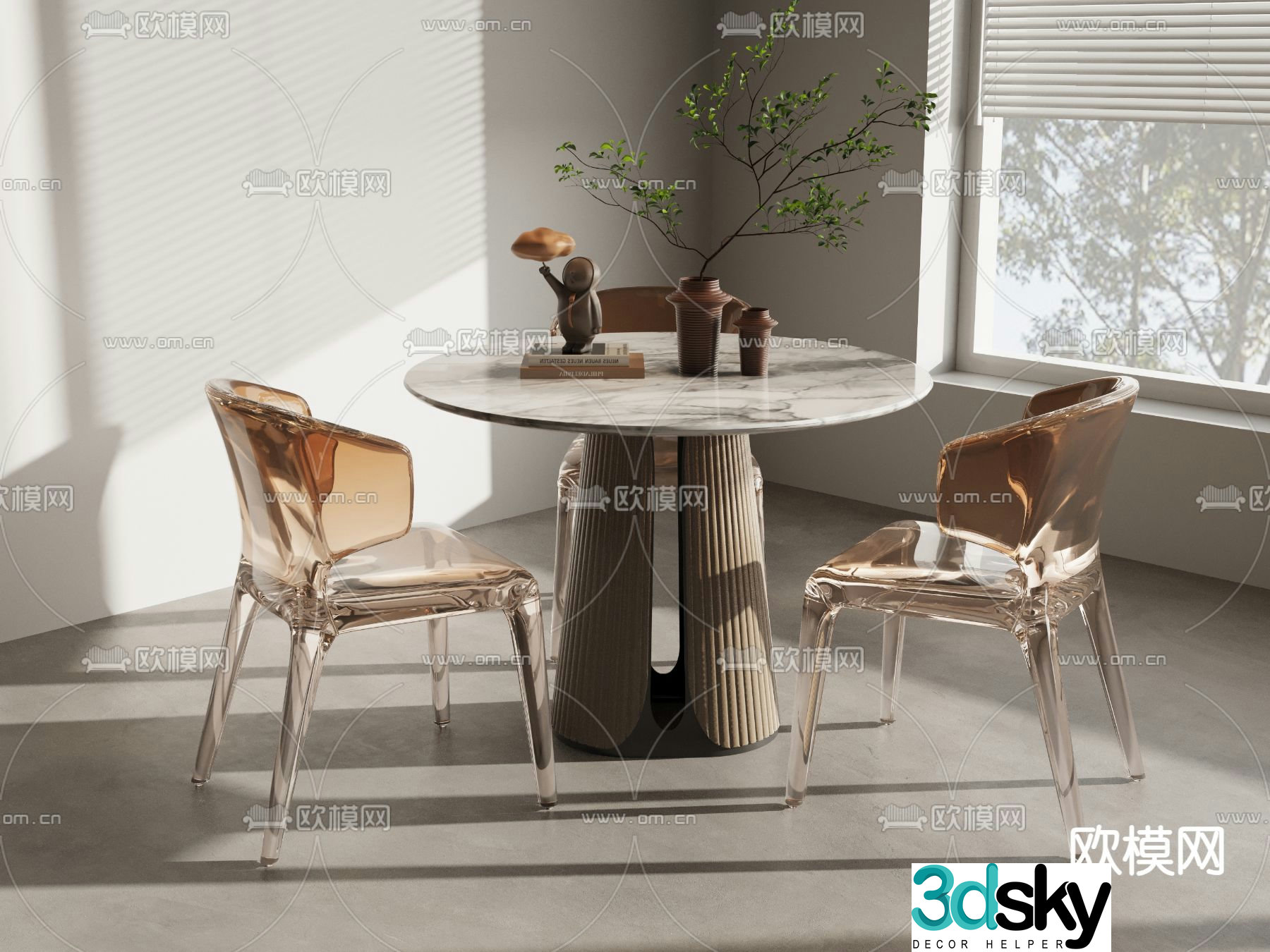 Leisure tables and chairs Negotiation tables and chairs 3d model