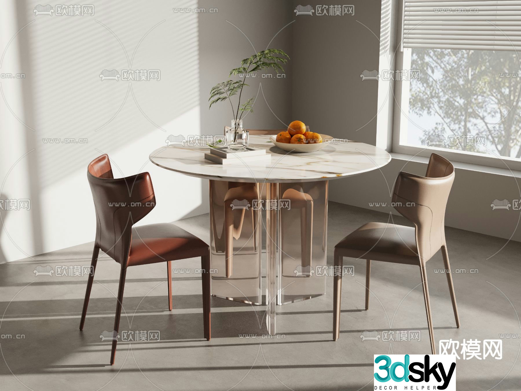 Leisure tables and chairs Negotiation tables and chairs 3d model
