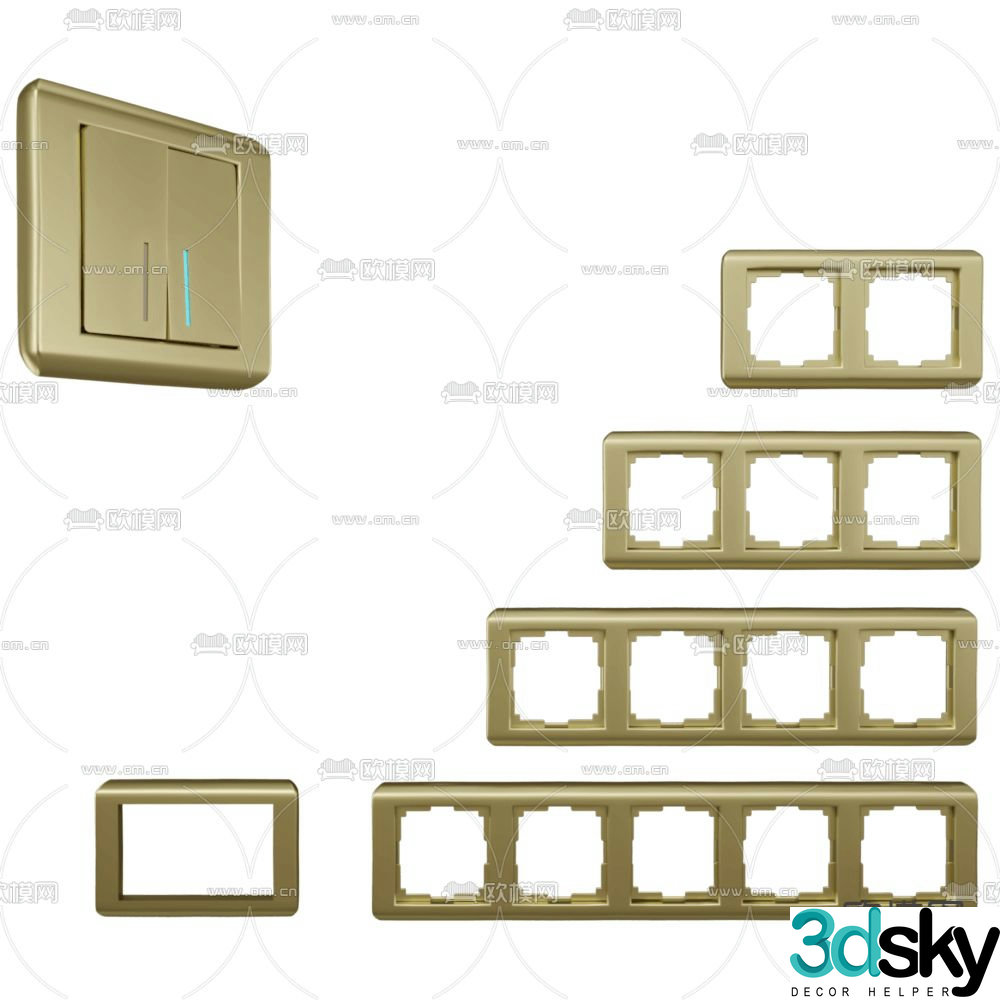 Werkel socket switch 3d model