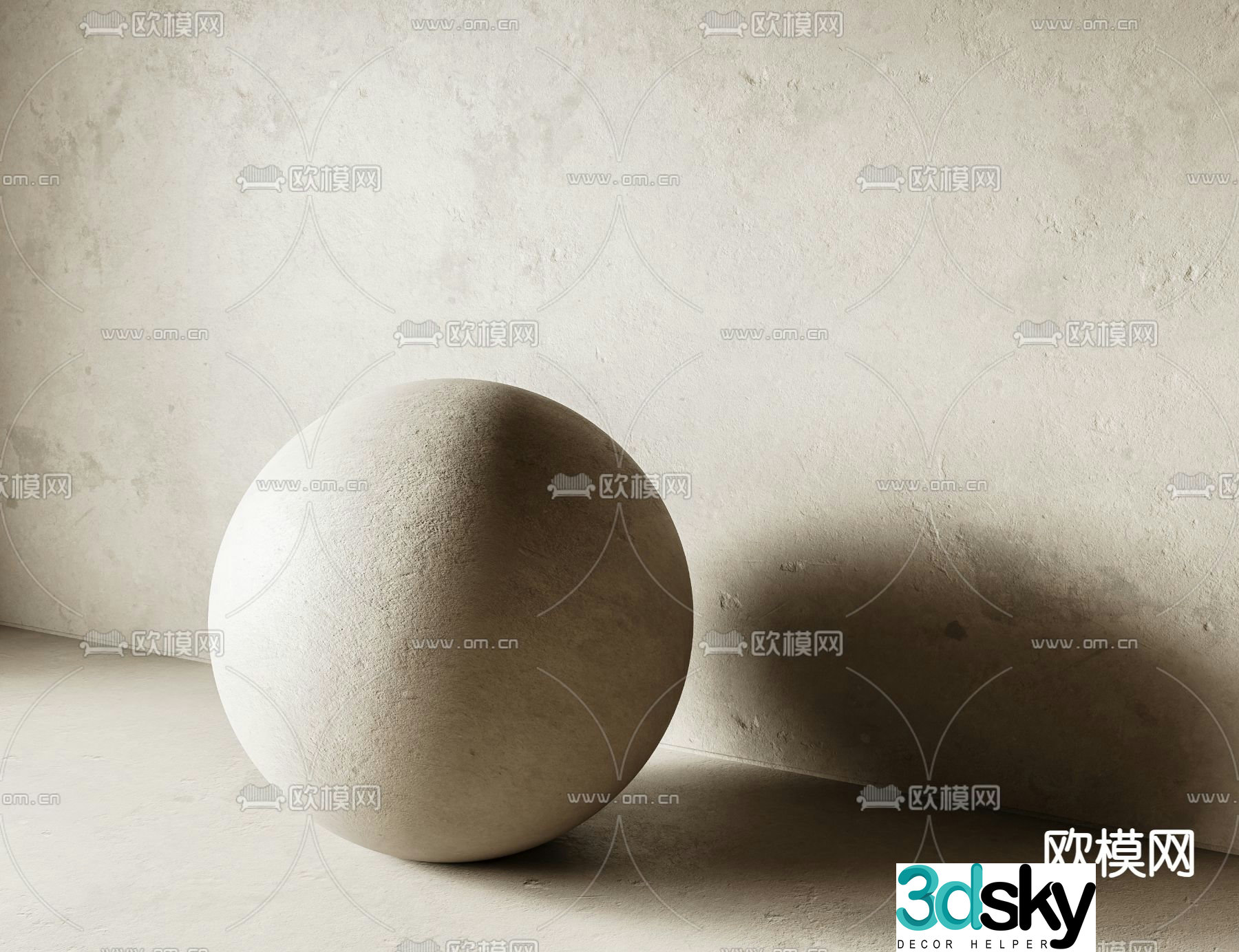 Cement wall micro cement wall 3d model