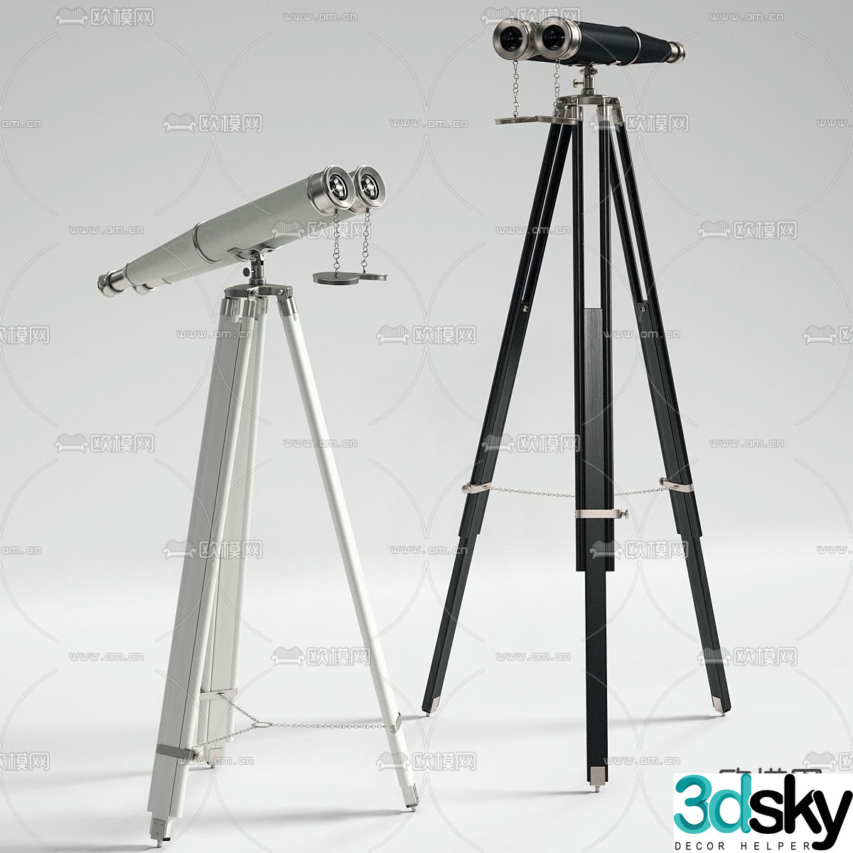 Astronomical telescope 3d model