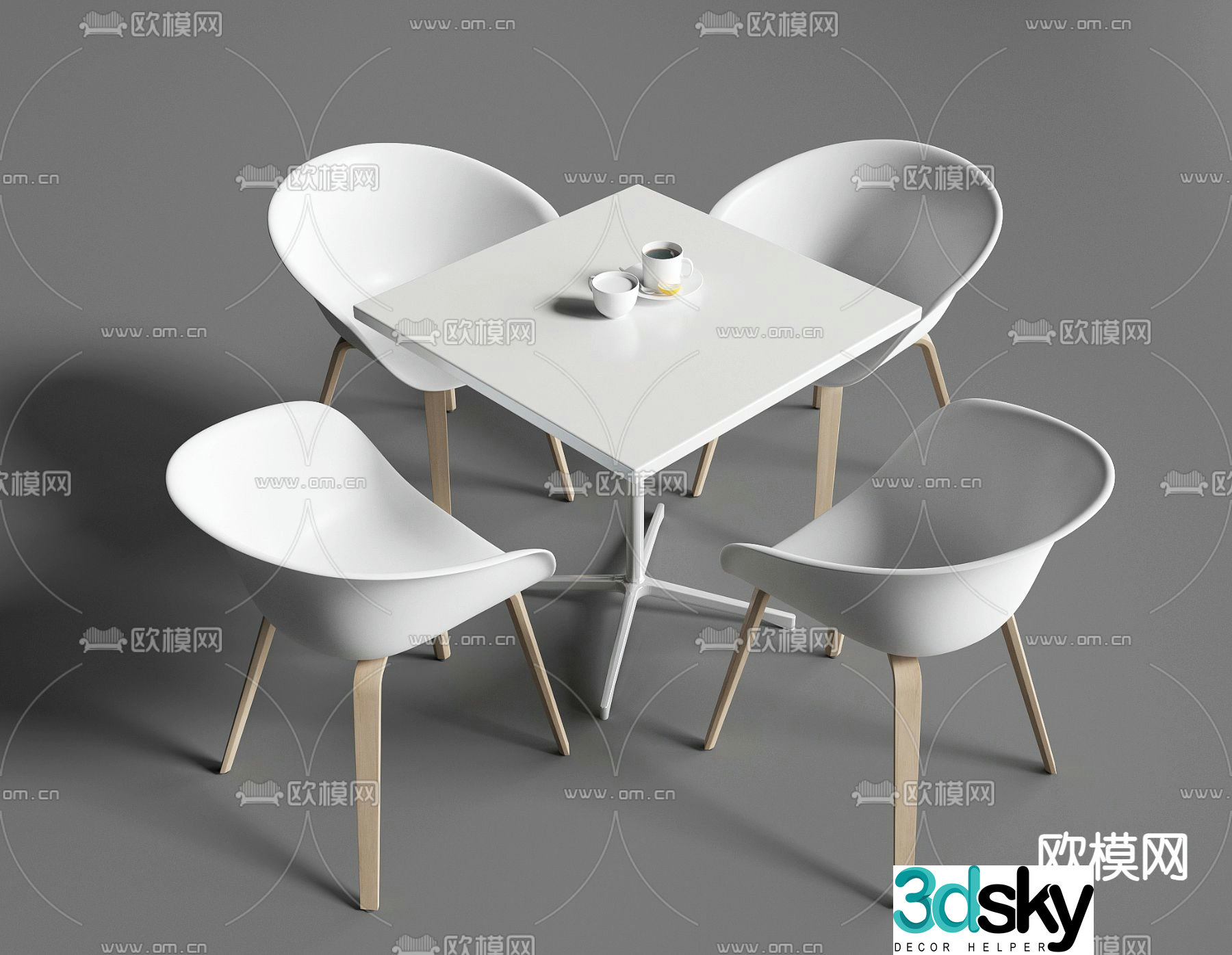 Leisure tables and chairs Negotiation tables and chairs 3d model