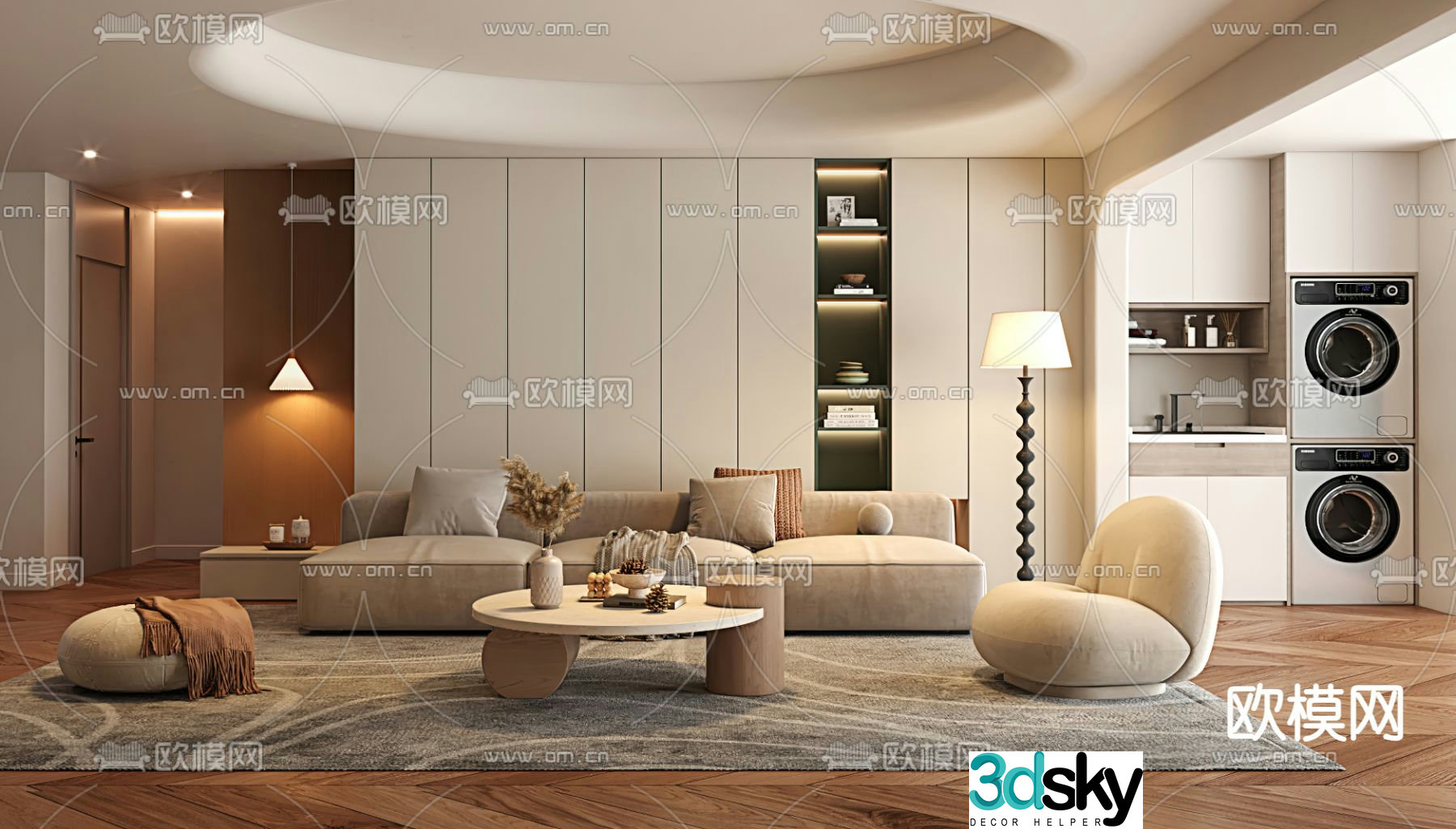 Modern living room 3d model