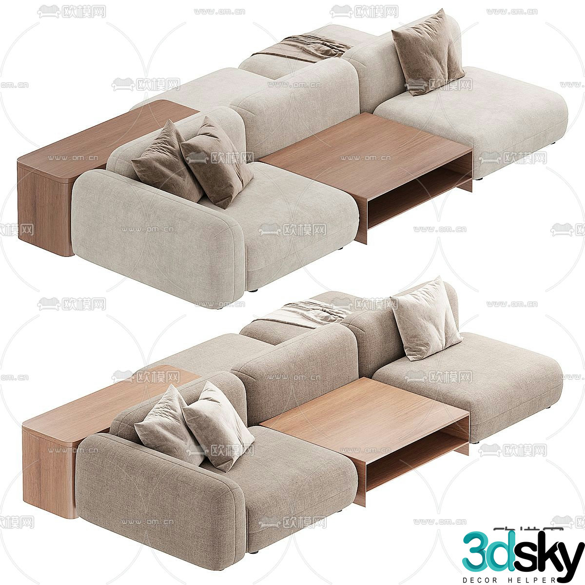 Office sofa double sofa public sofa 3d model