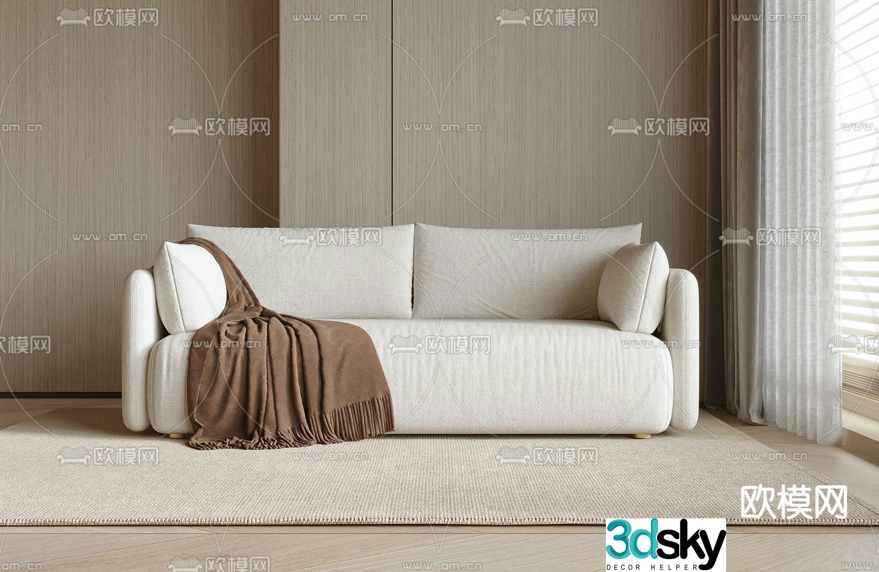 Double sofa 3d model