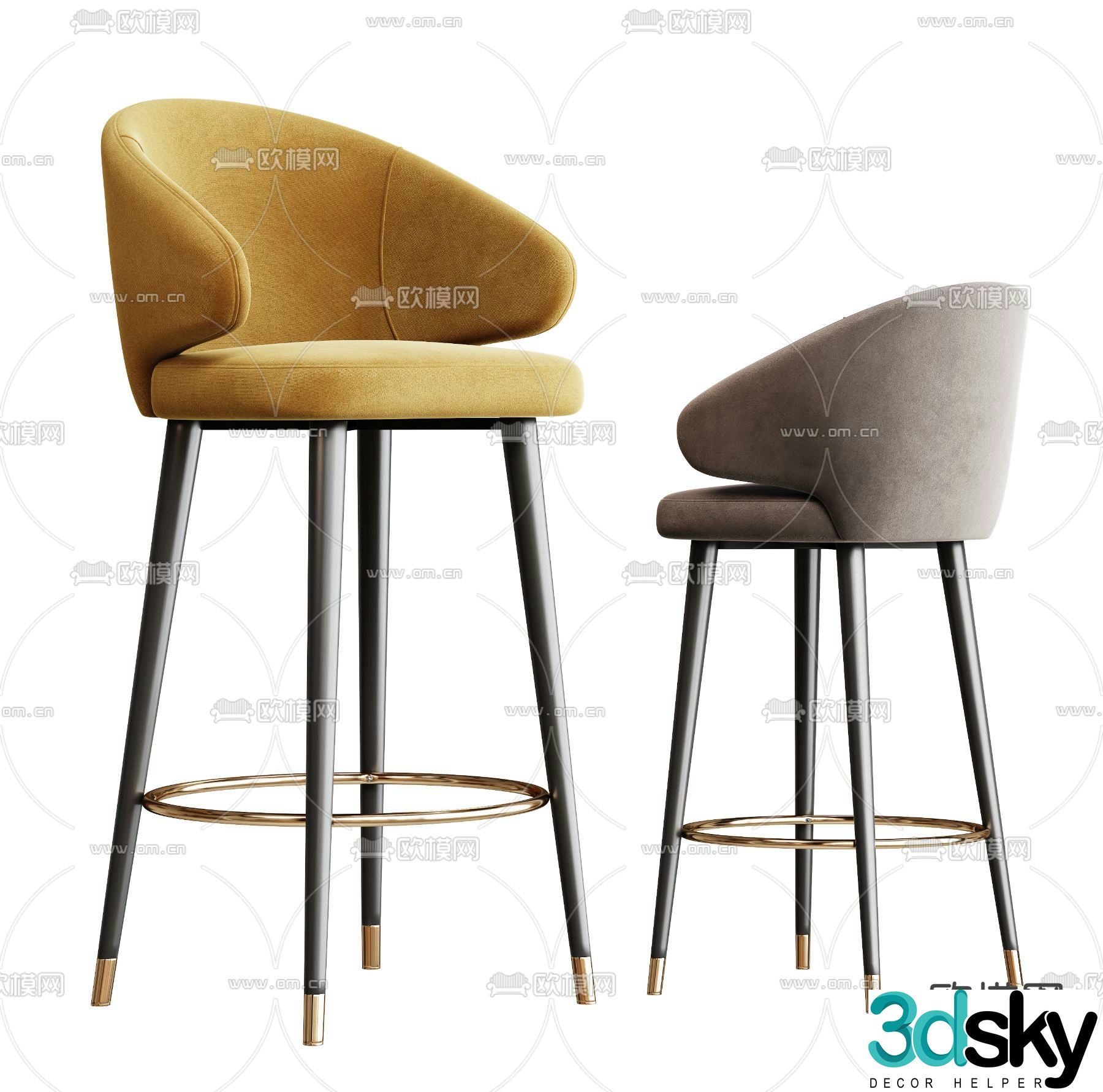 bar stool bar stool high stool 3d model
