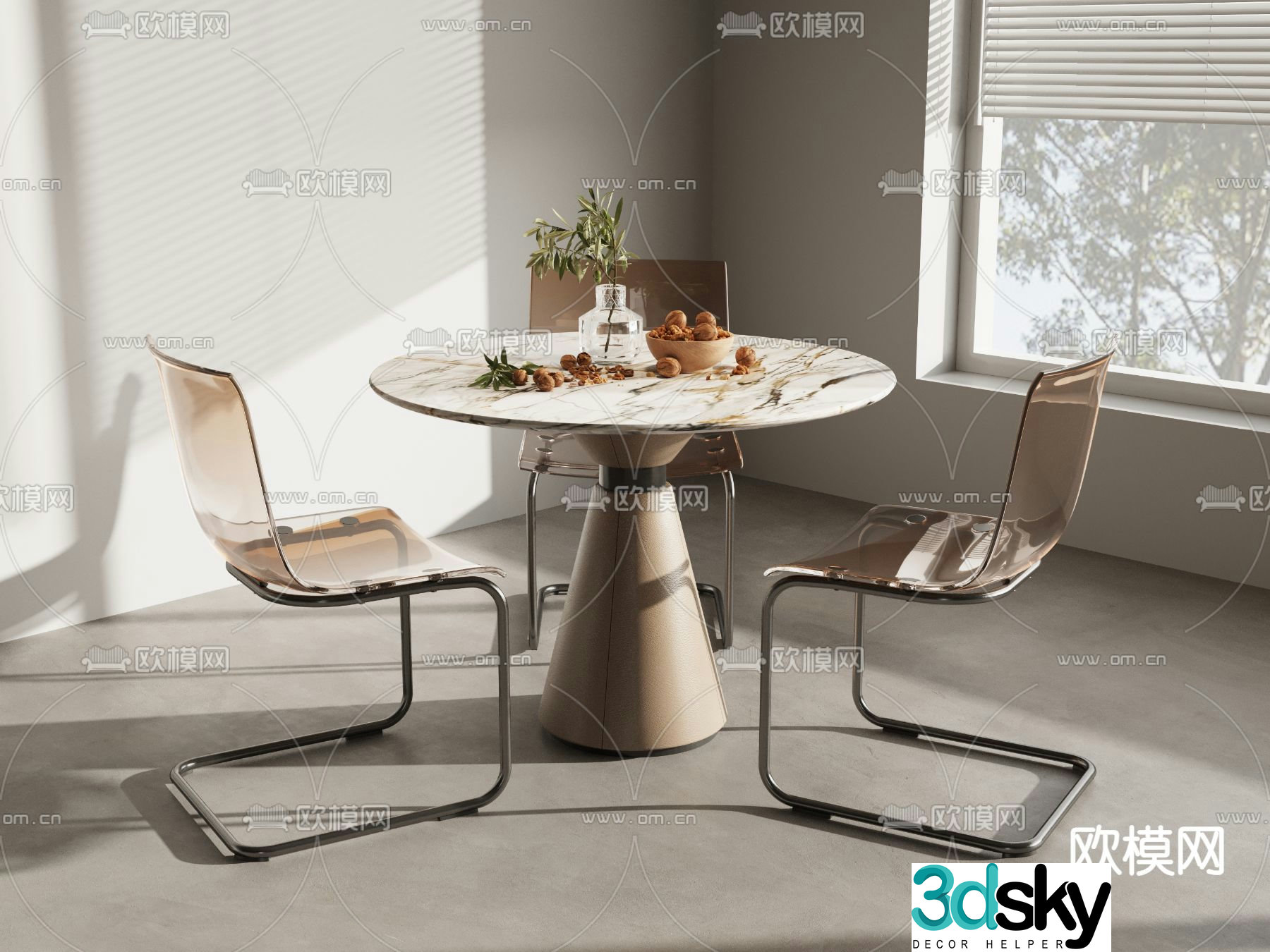 Leisure tables and chairs Negotiation tables and chairs 3d model