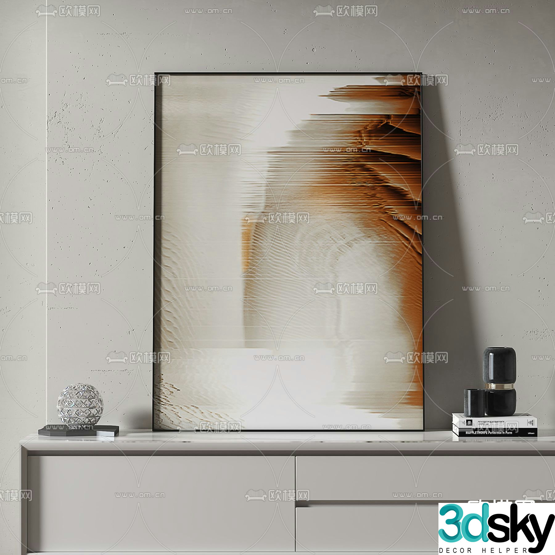 Texture painting Abstract painting Decorative painting 3d model