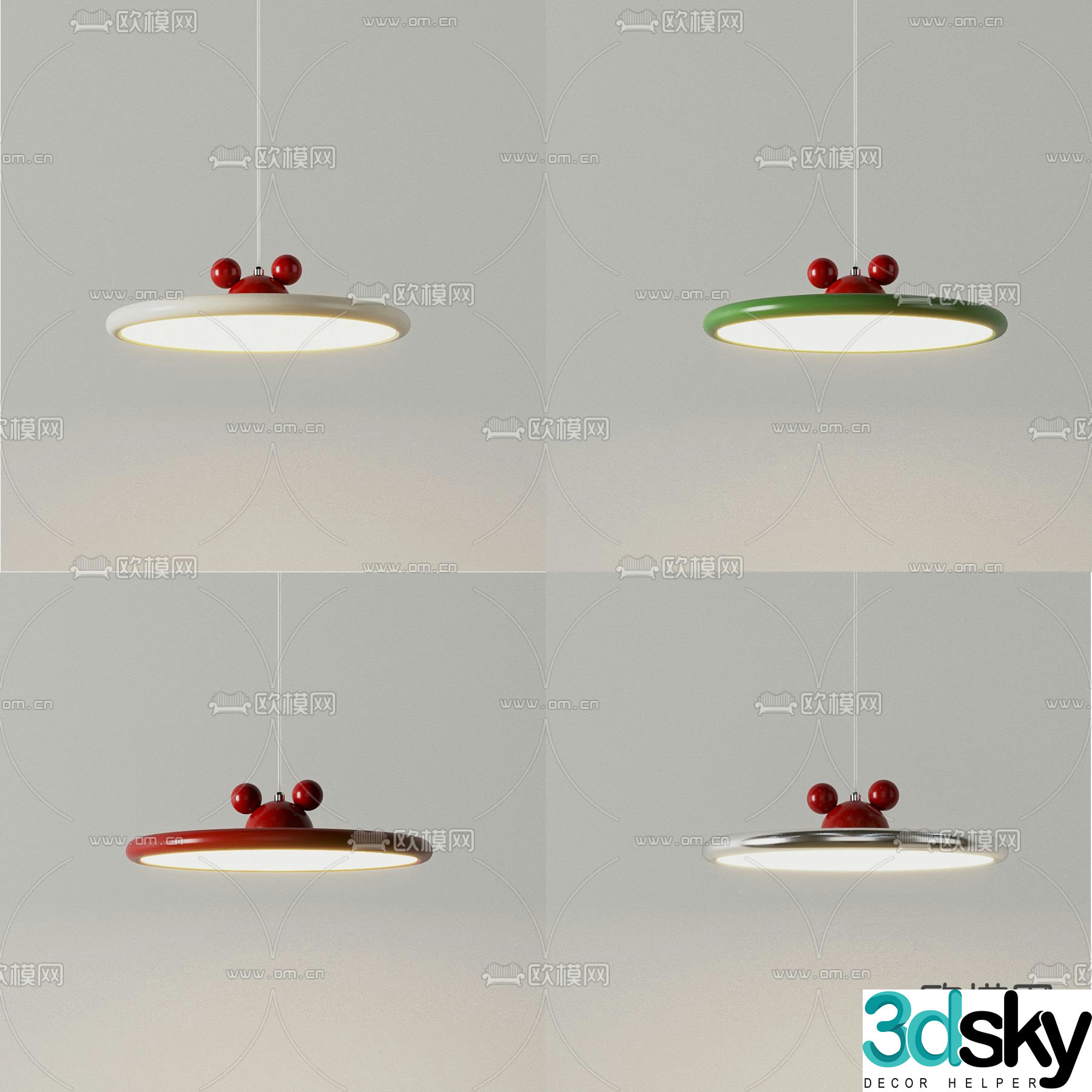Cream style chandelier restaurant chandelier 3d model