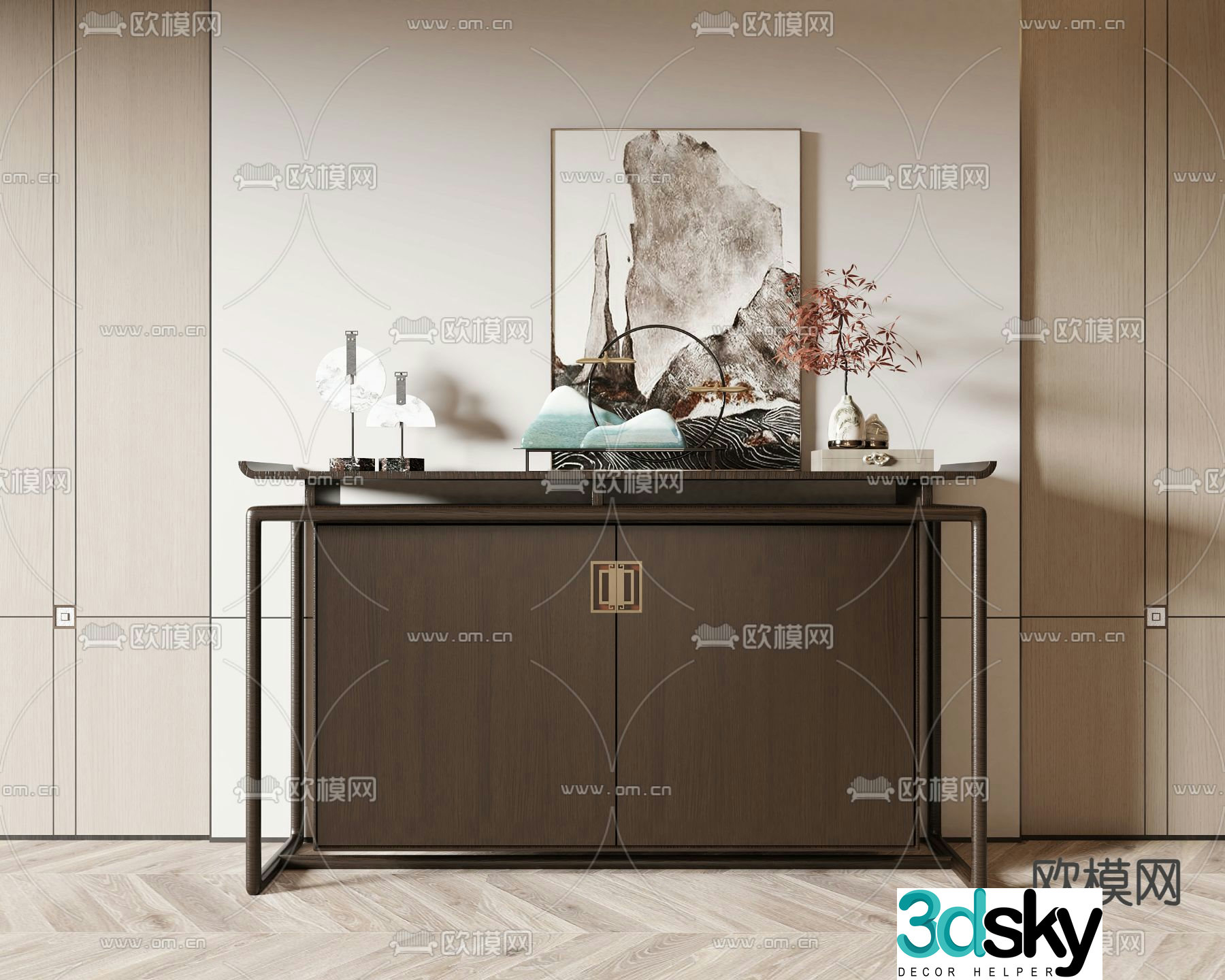 New Chinese-style Duanjingdai 3D model