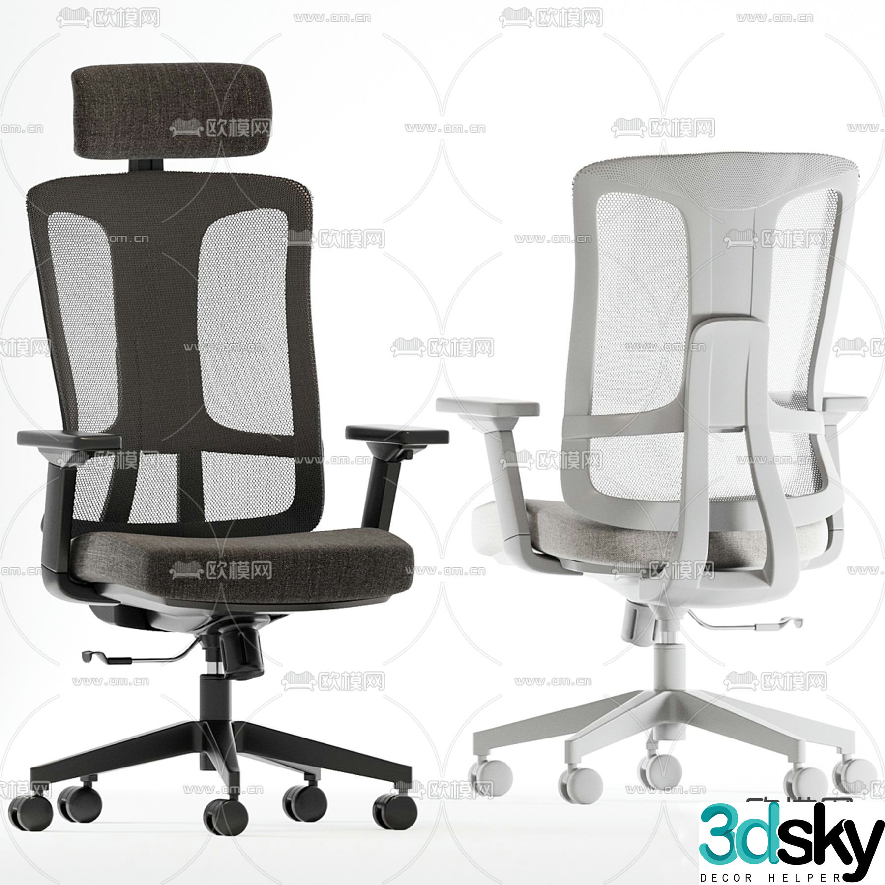 Office chair staff chair 3d model