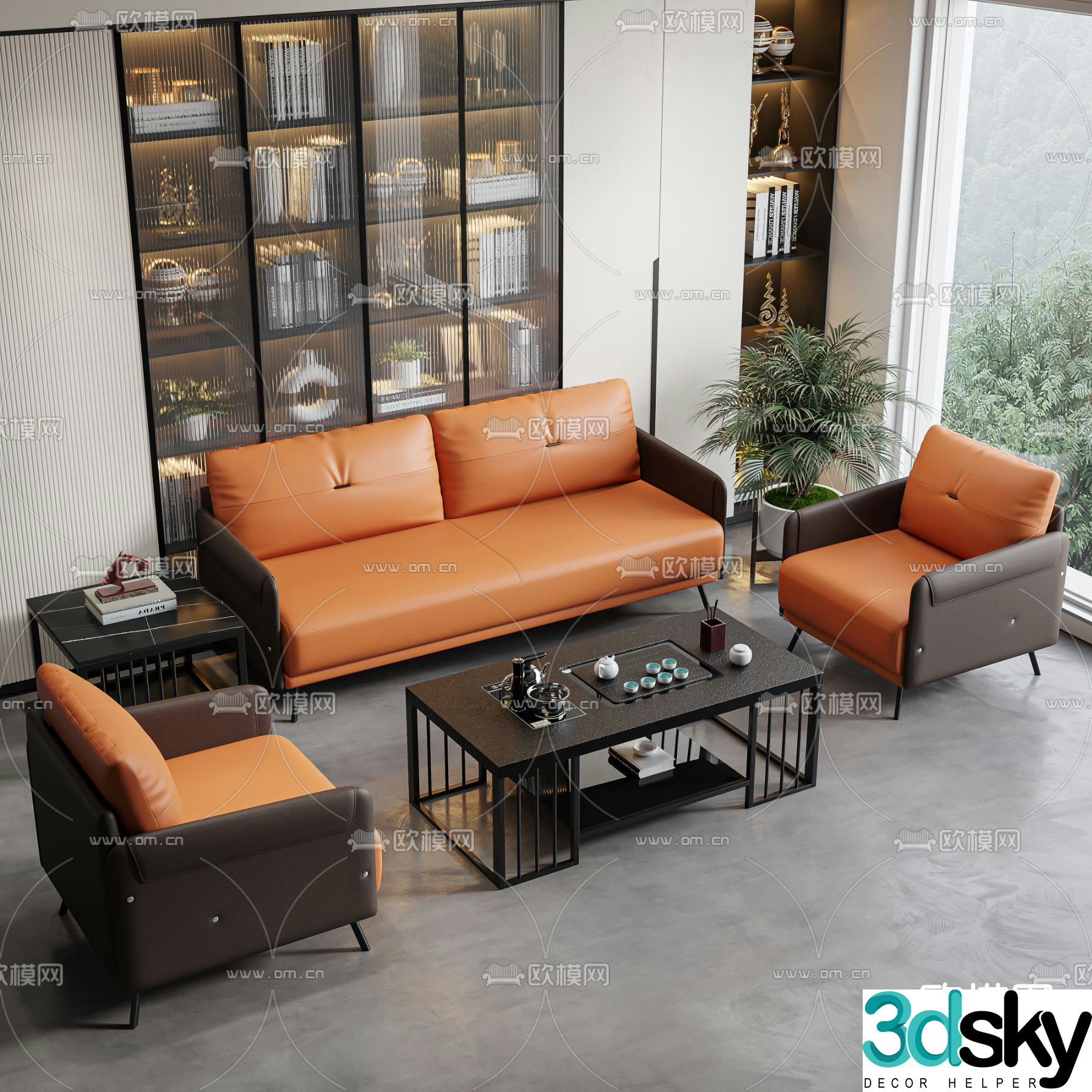 Office sofa modular sofa 3d model