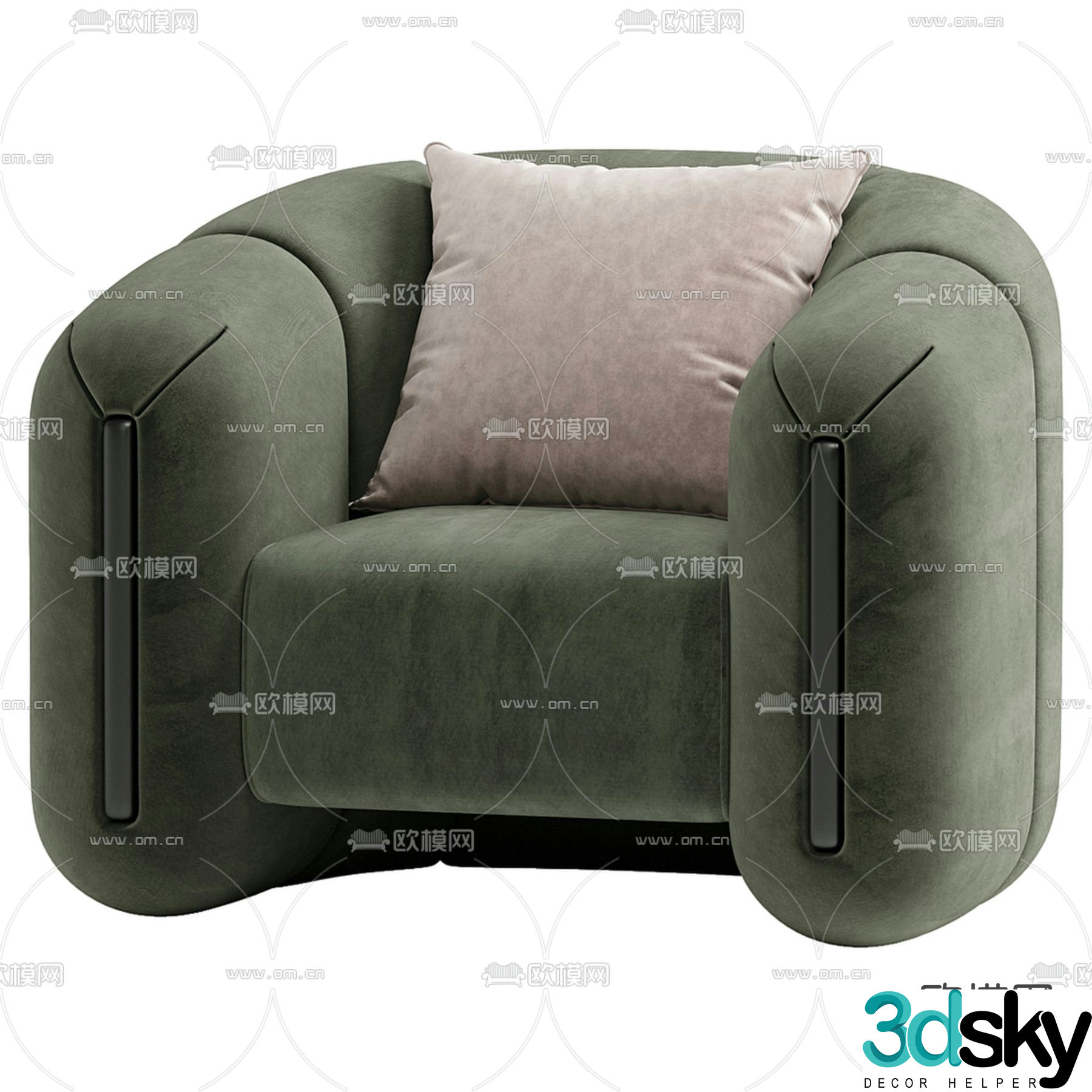 Single sofa leisure sofa 3d model