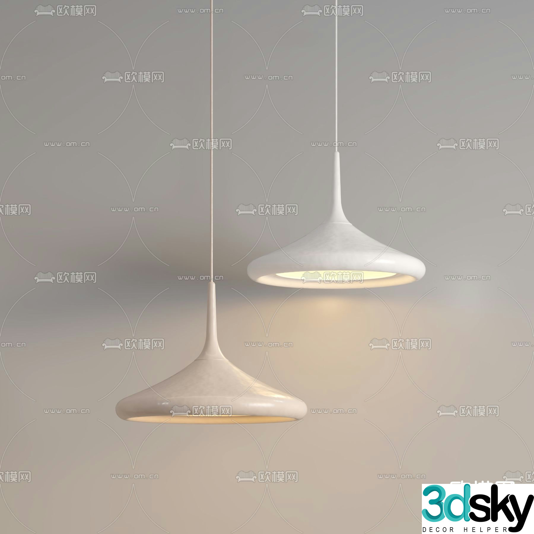 Cream style small chandelier 3d model
