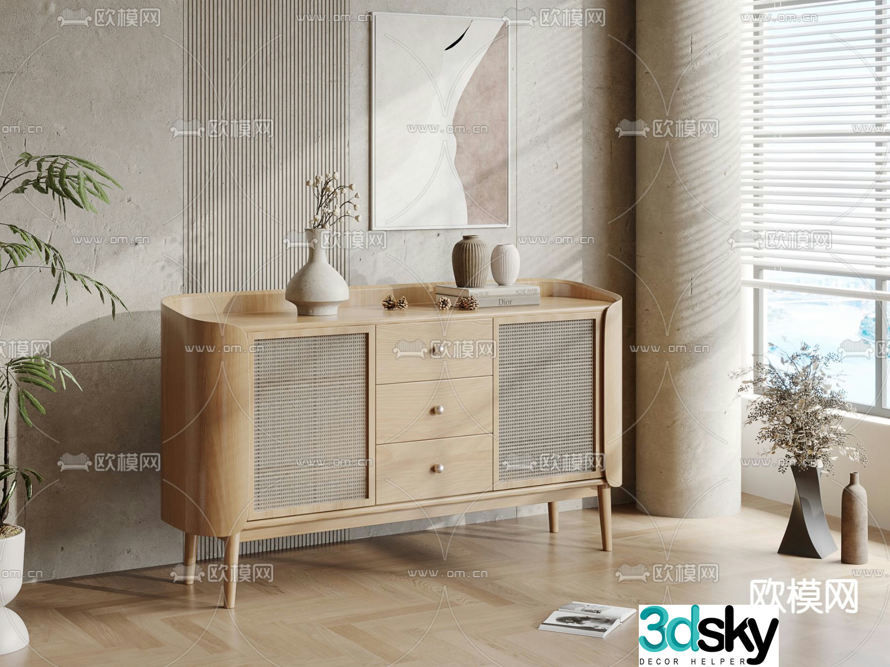 Nordic sideboard 3d model