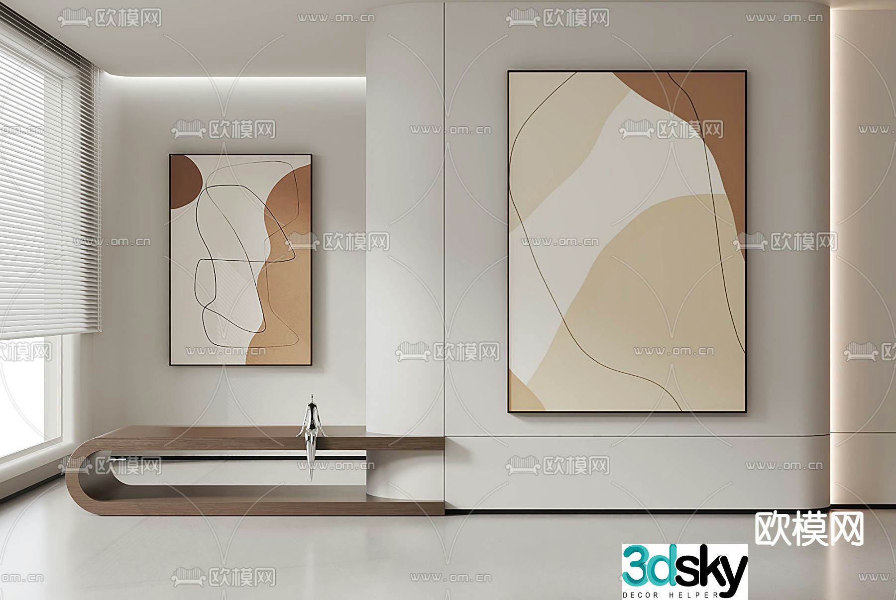 Decorative painting Art painting Abstract painting 3d model