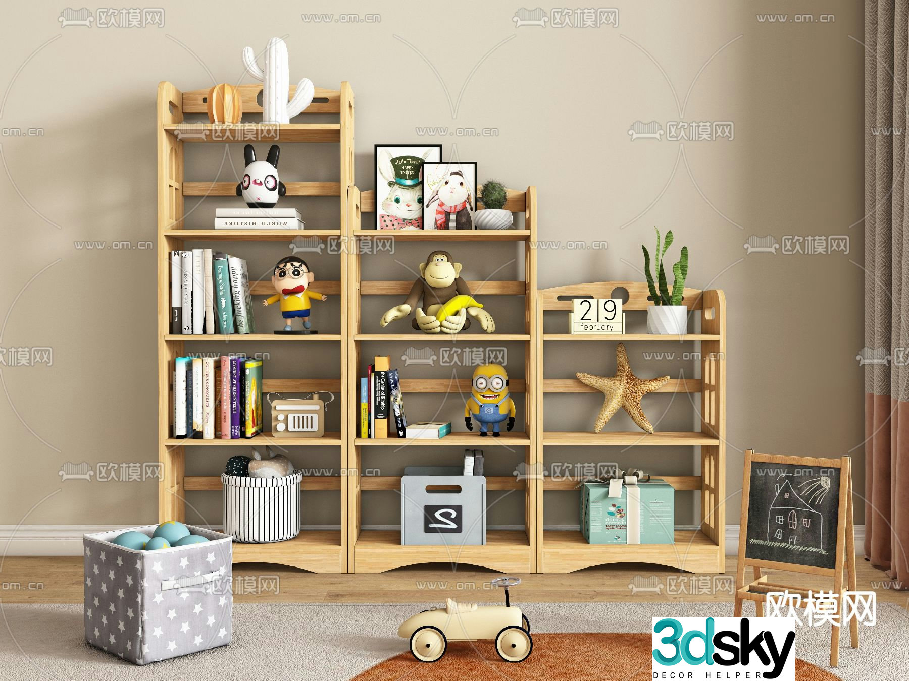 Children’s cabinet toy cabinet 3d model